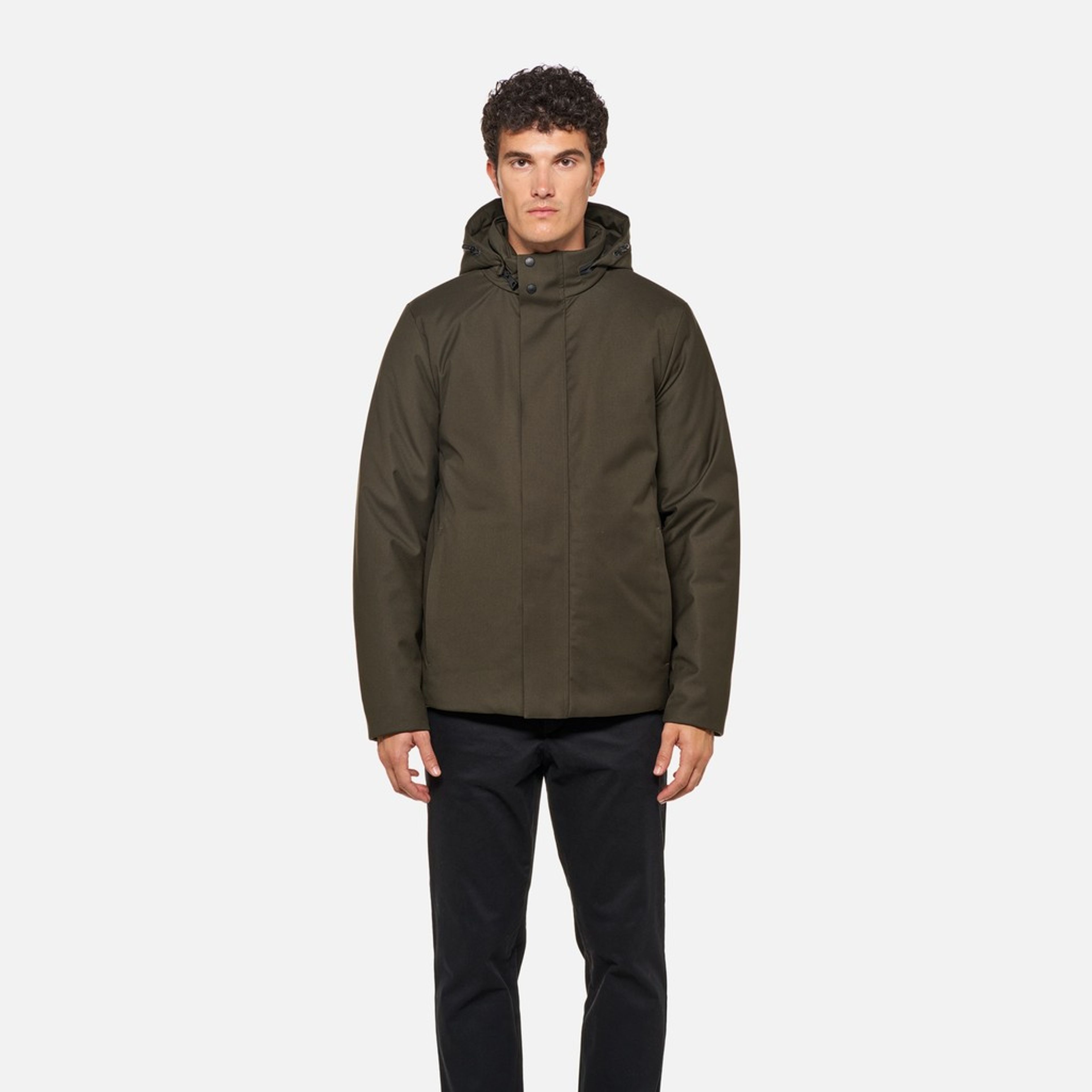 Khaki pánska bunda Geox Recanati - 001