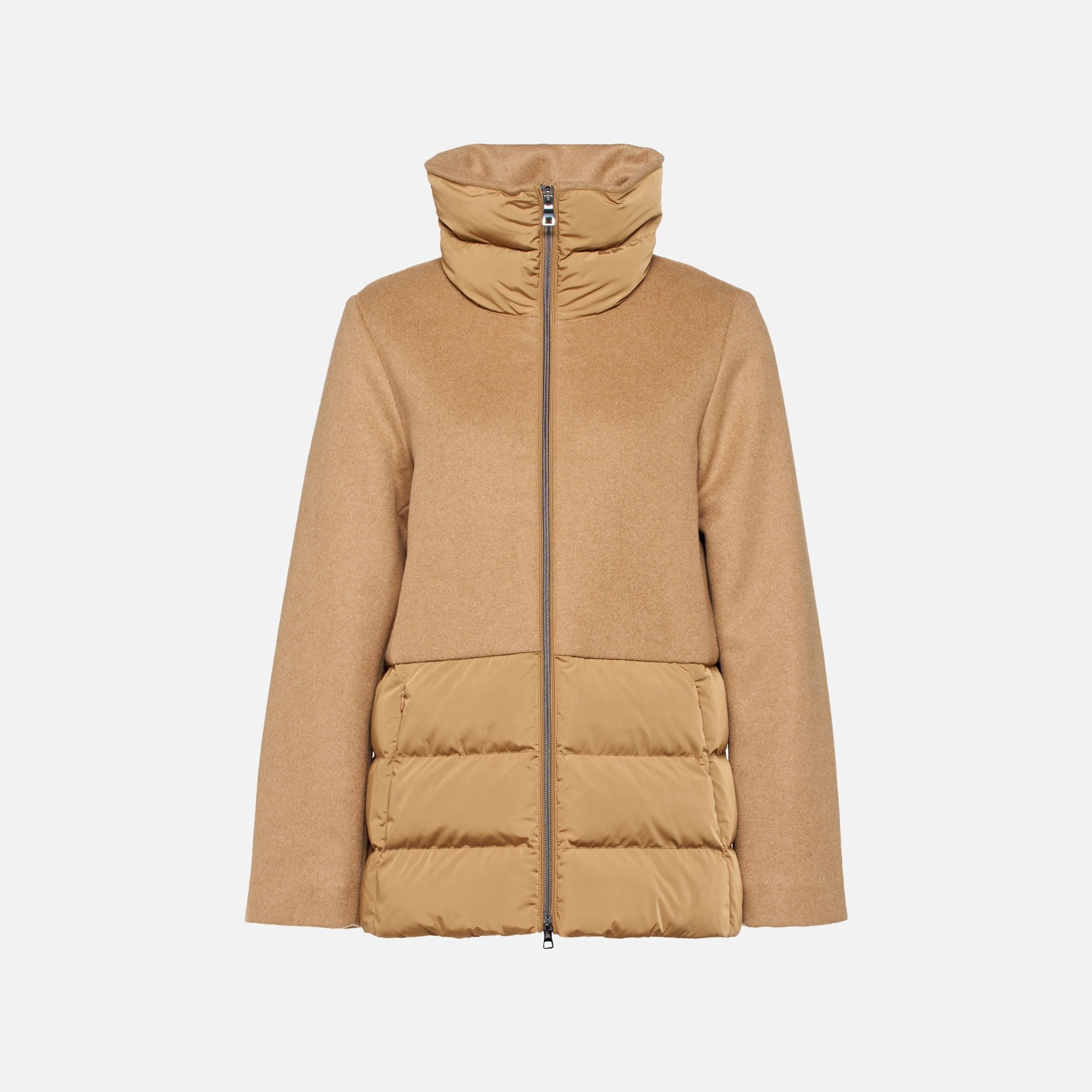 Hnedý dámsky kabát Geox Pluette - 005