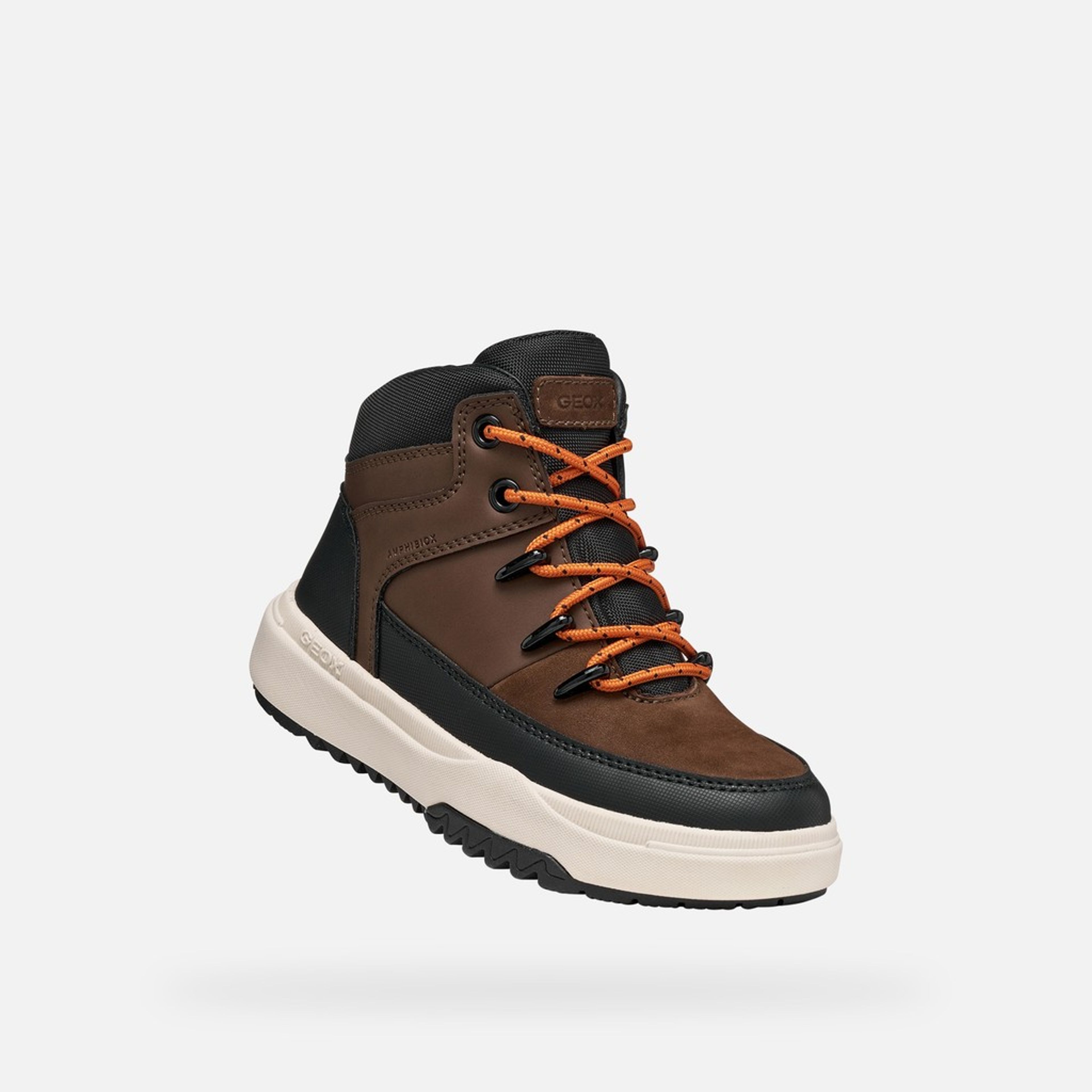 Ciemnobrązowe chłopięce buty za kostkę Geox Bunshee B ABX - 005