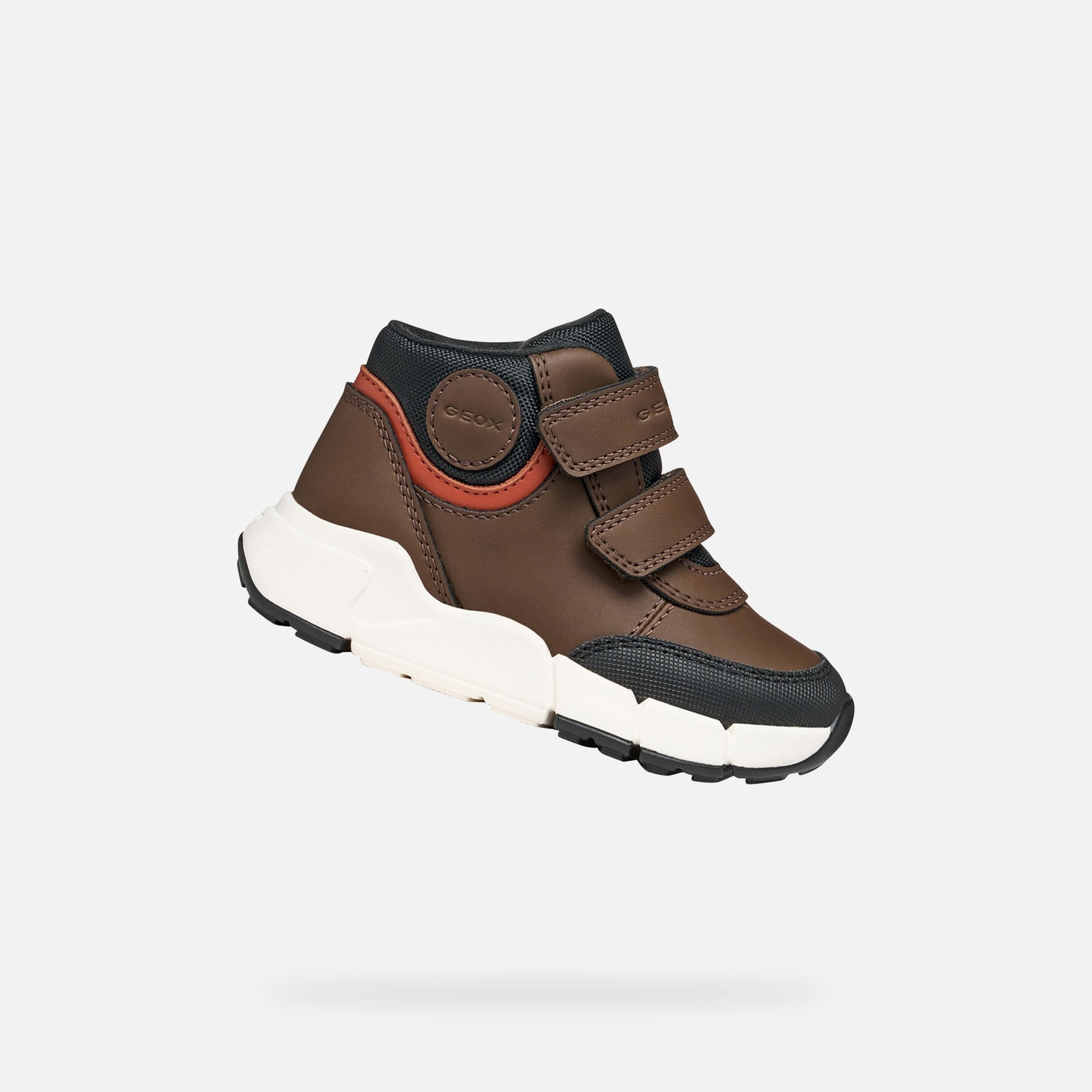 Tmavohnedá chlapčenská členková obuv Geox Flexyper Mini - 001