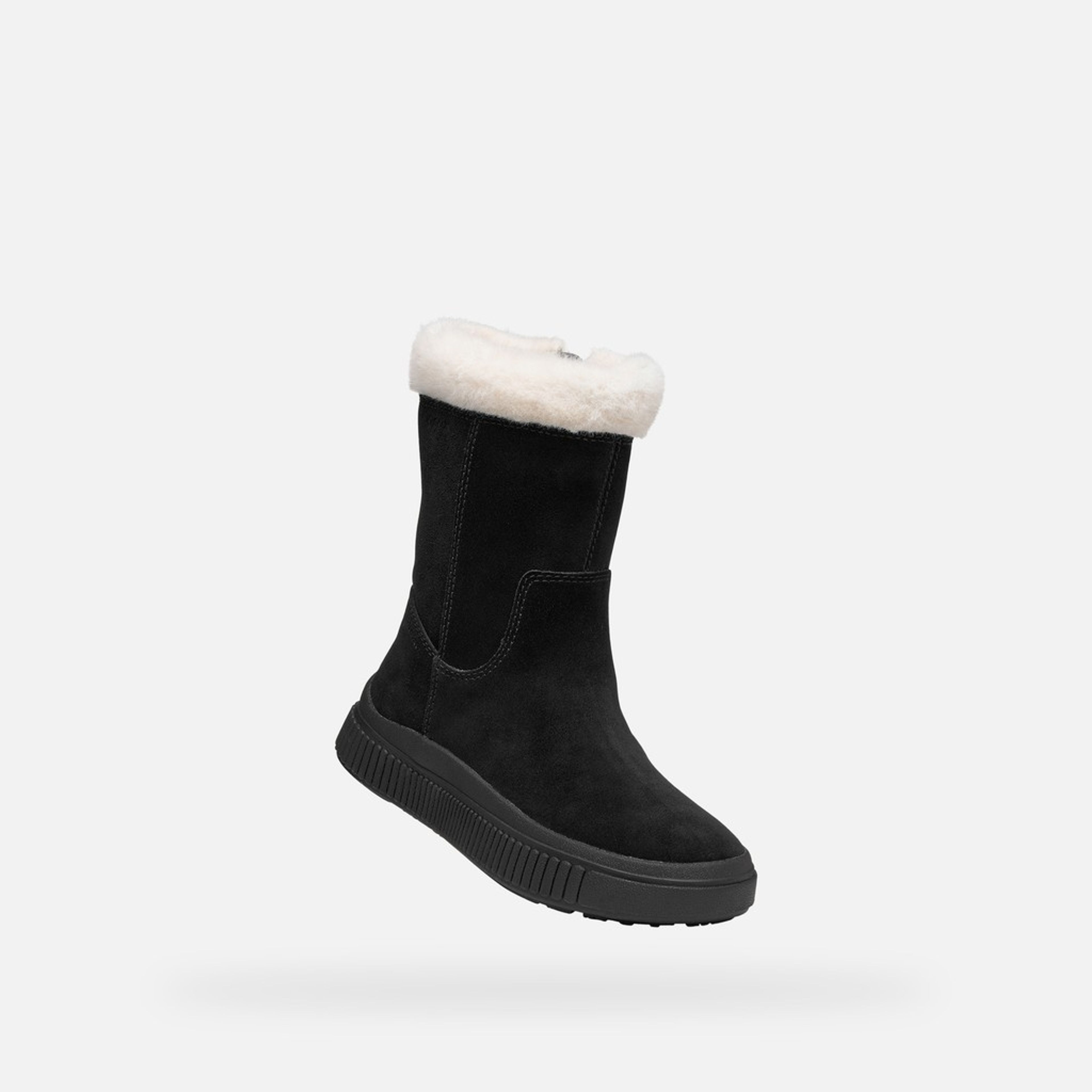 Czarne buty zimowe dla dziewczynek Geox Laquinny WPF - 005