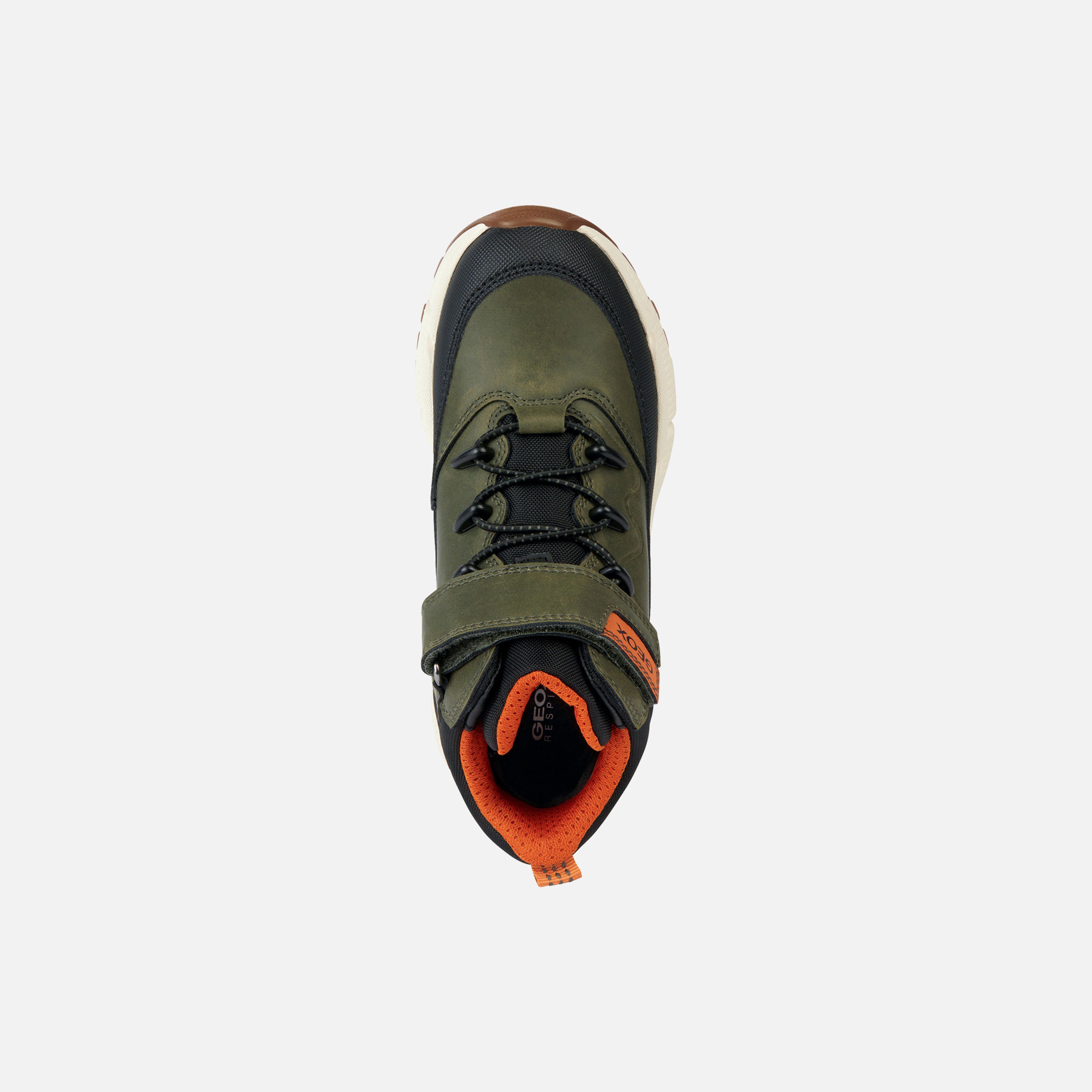 Khaki chlapčenská členková obuv Geox Flexyper Plus - 006