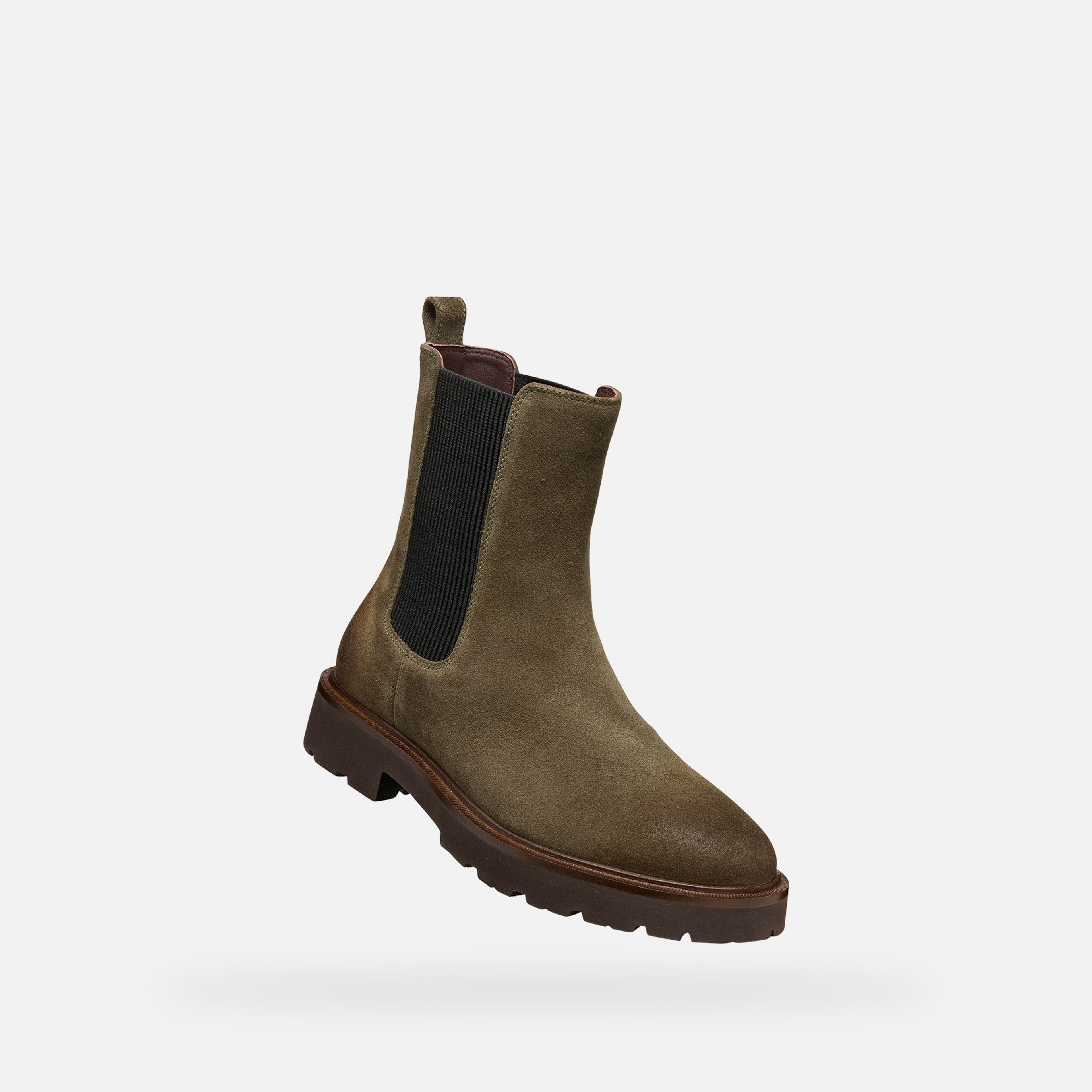 Khaki obuwie za kostkę damskie Geox Norize - 005
