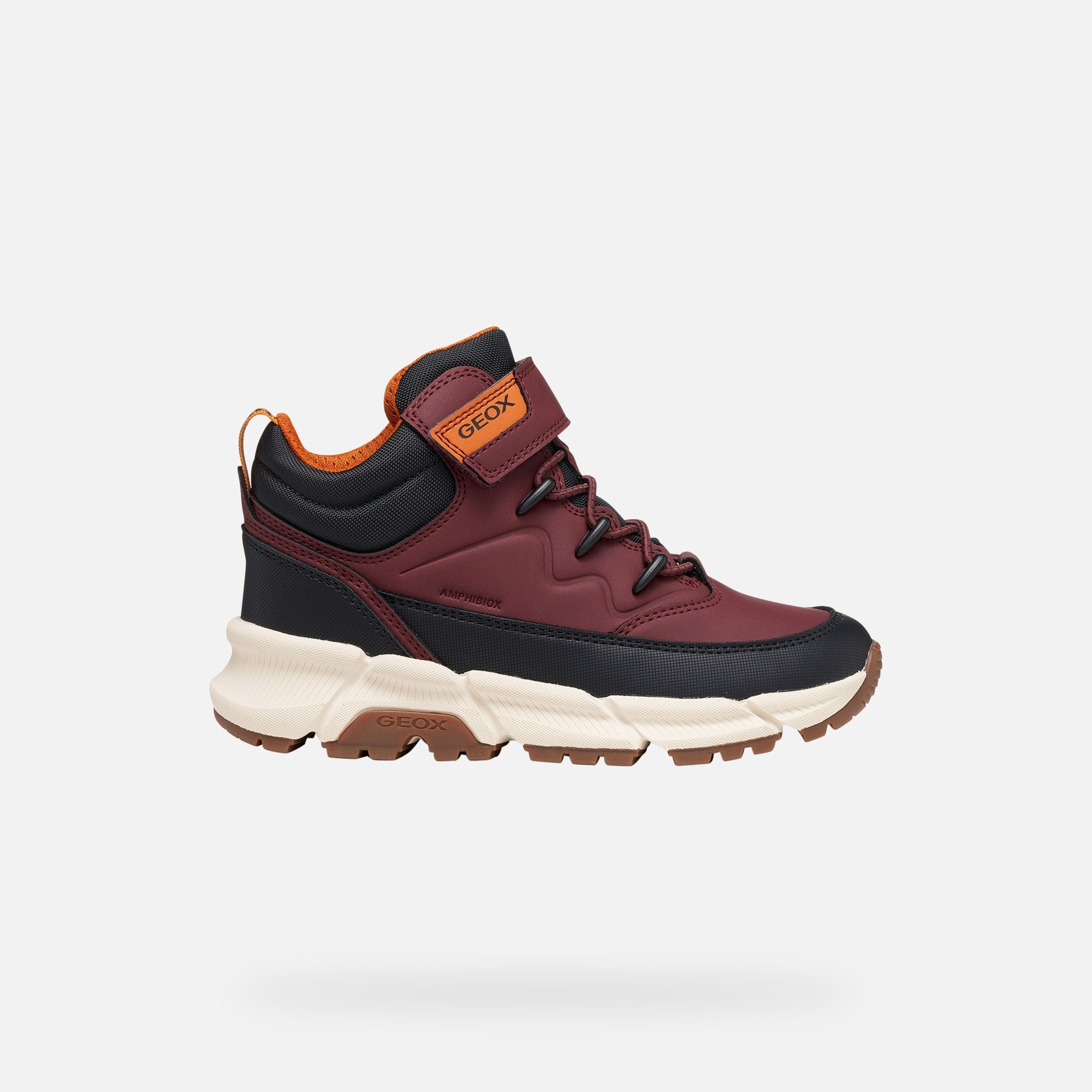 Vínová chlapčenská členková obuv Geox Flexyper Plus - 002