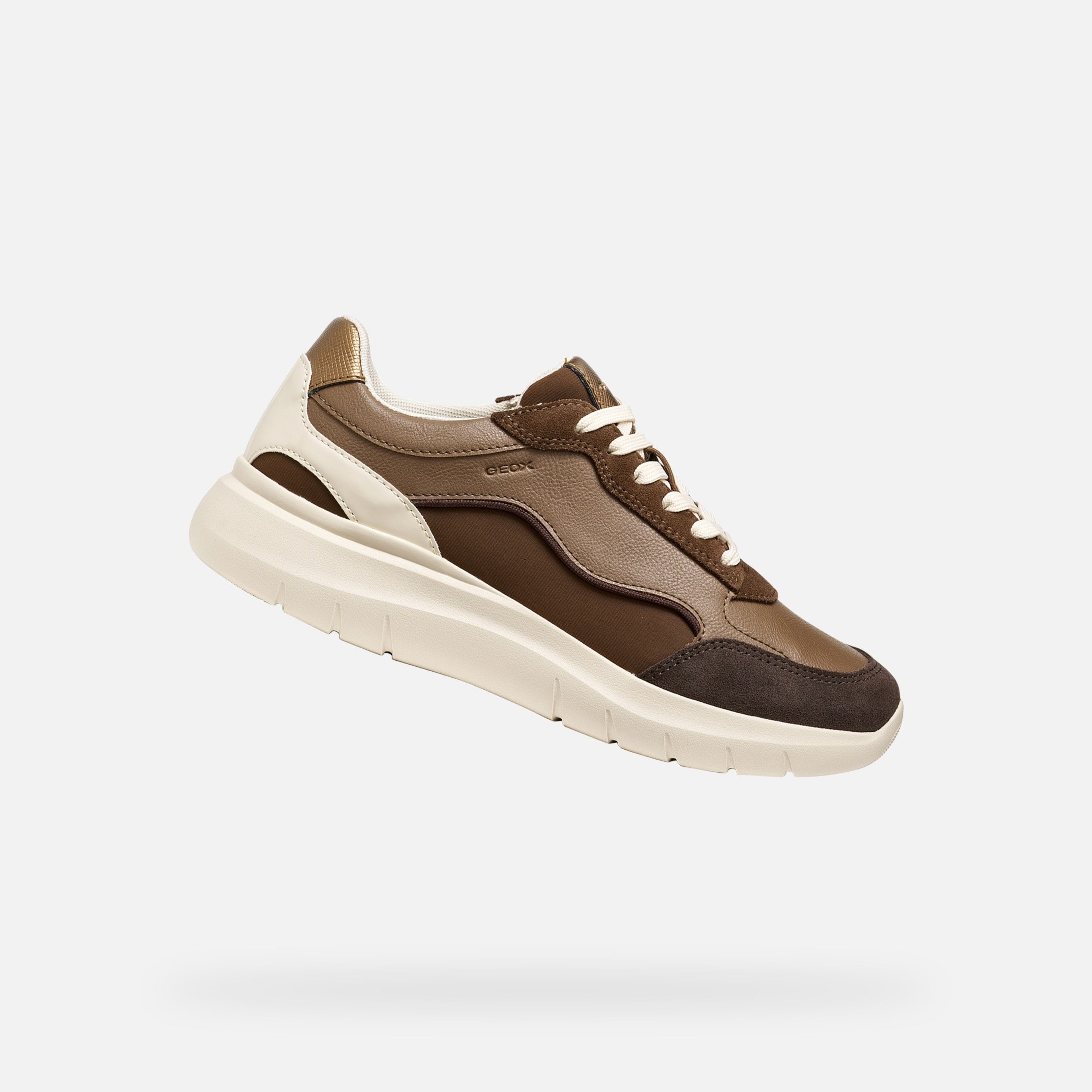 Tmavohnedé dámske tenisky Geox Plummery - 001