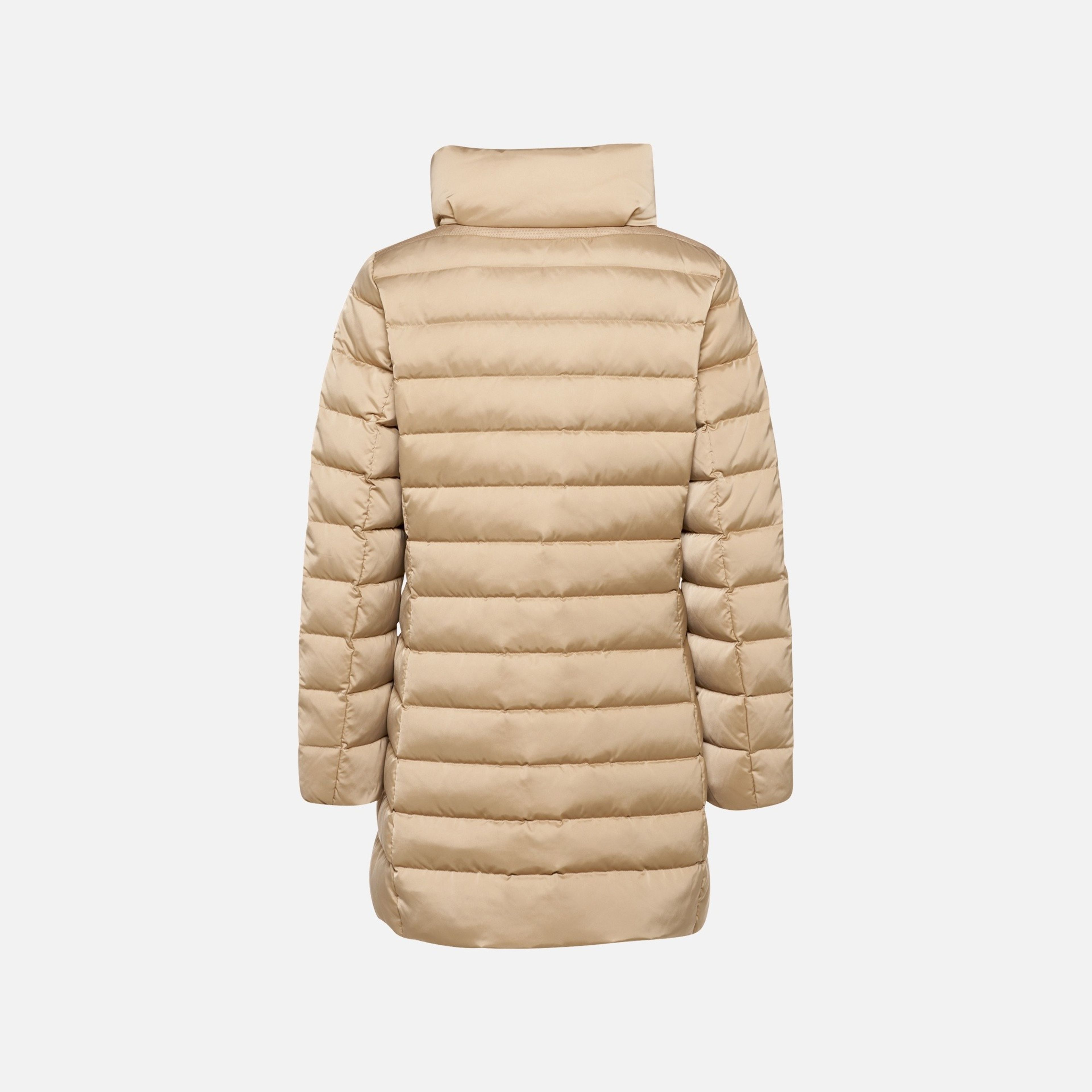 Béžová dámská péřová bunda Geox Bettanie - 003