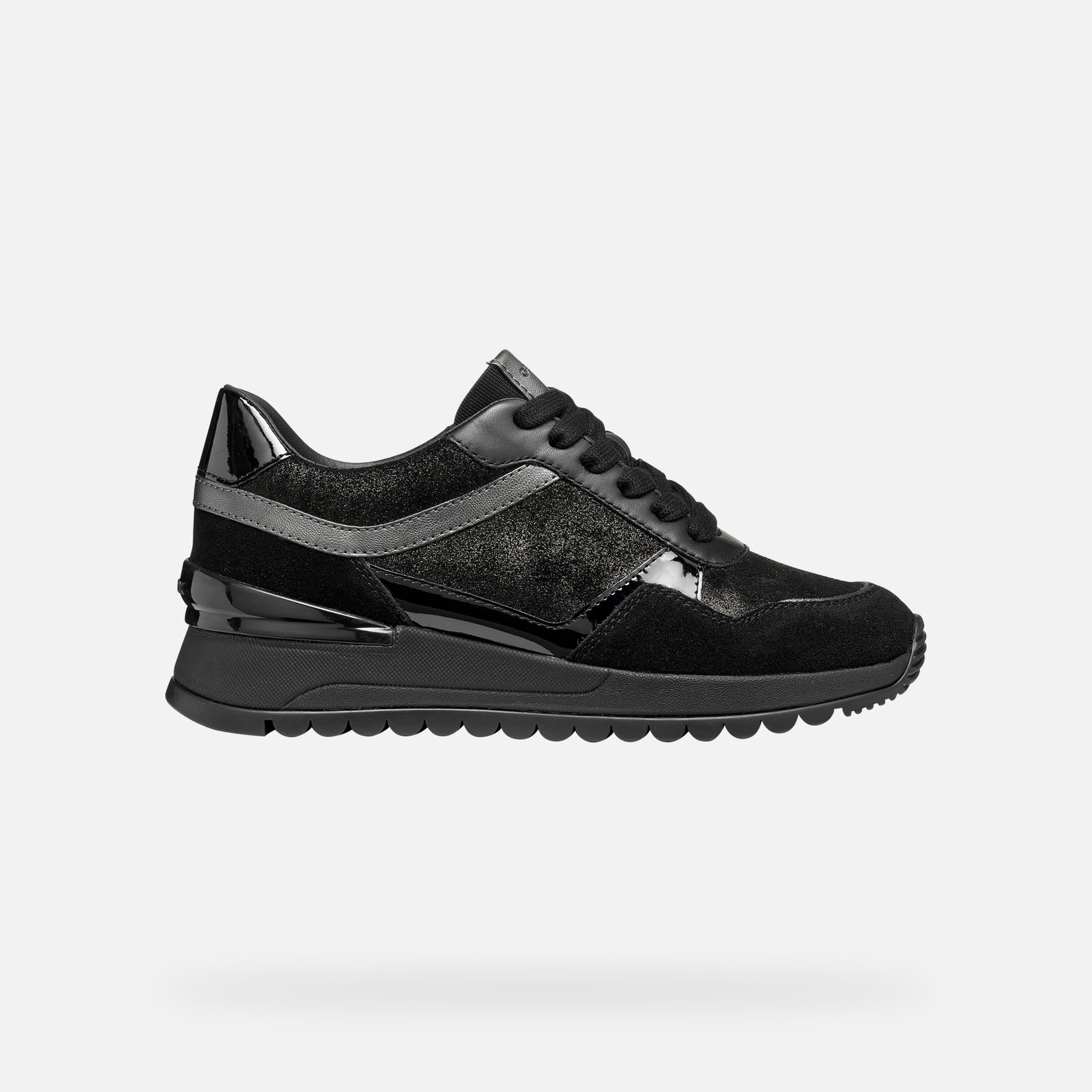 Czarne damskie tenisówki Geox Desya - 002