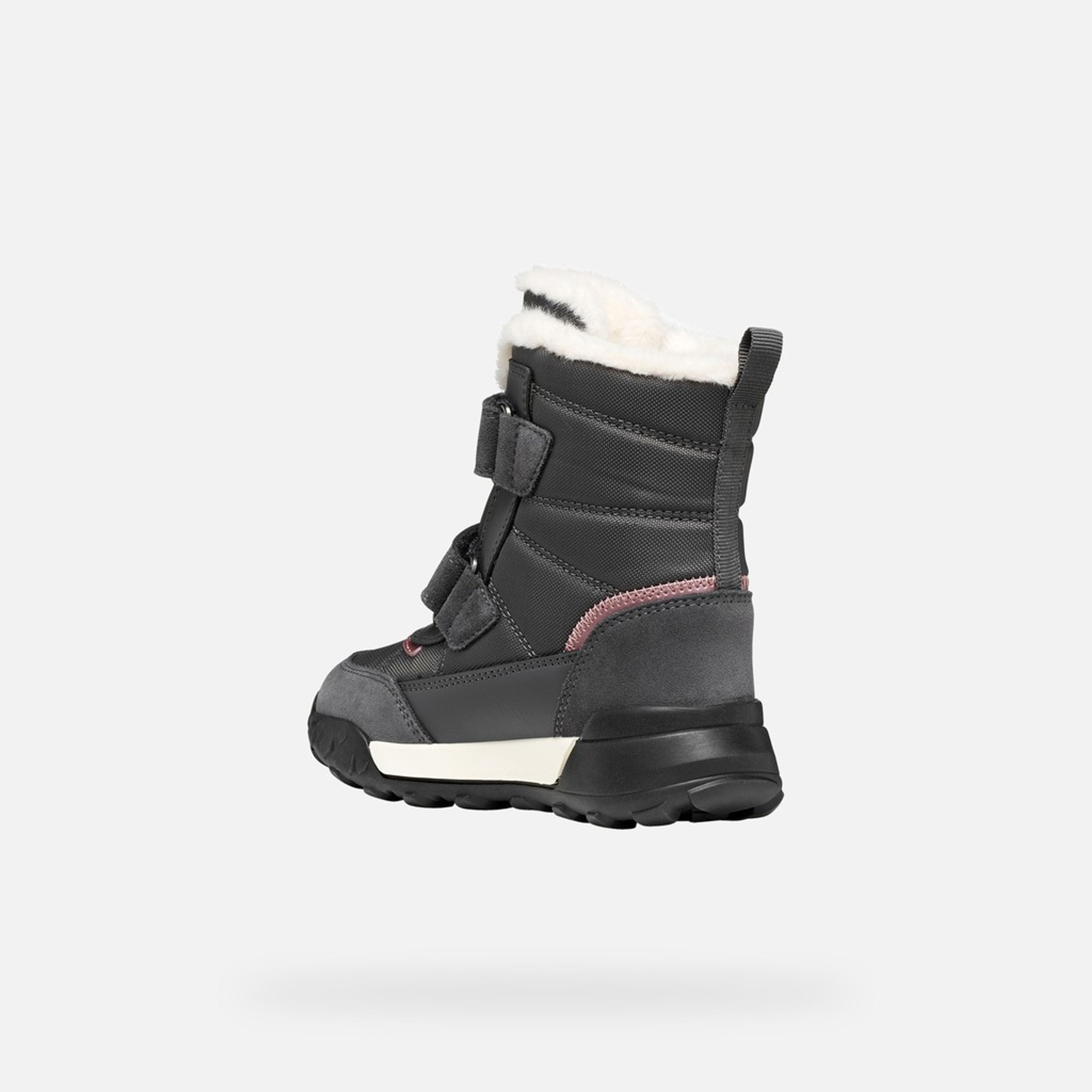 Ciemnoszare buty zimowe dla dziewczynek Geox Trekkyup - 005