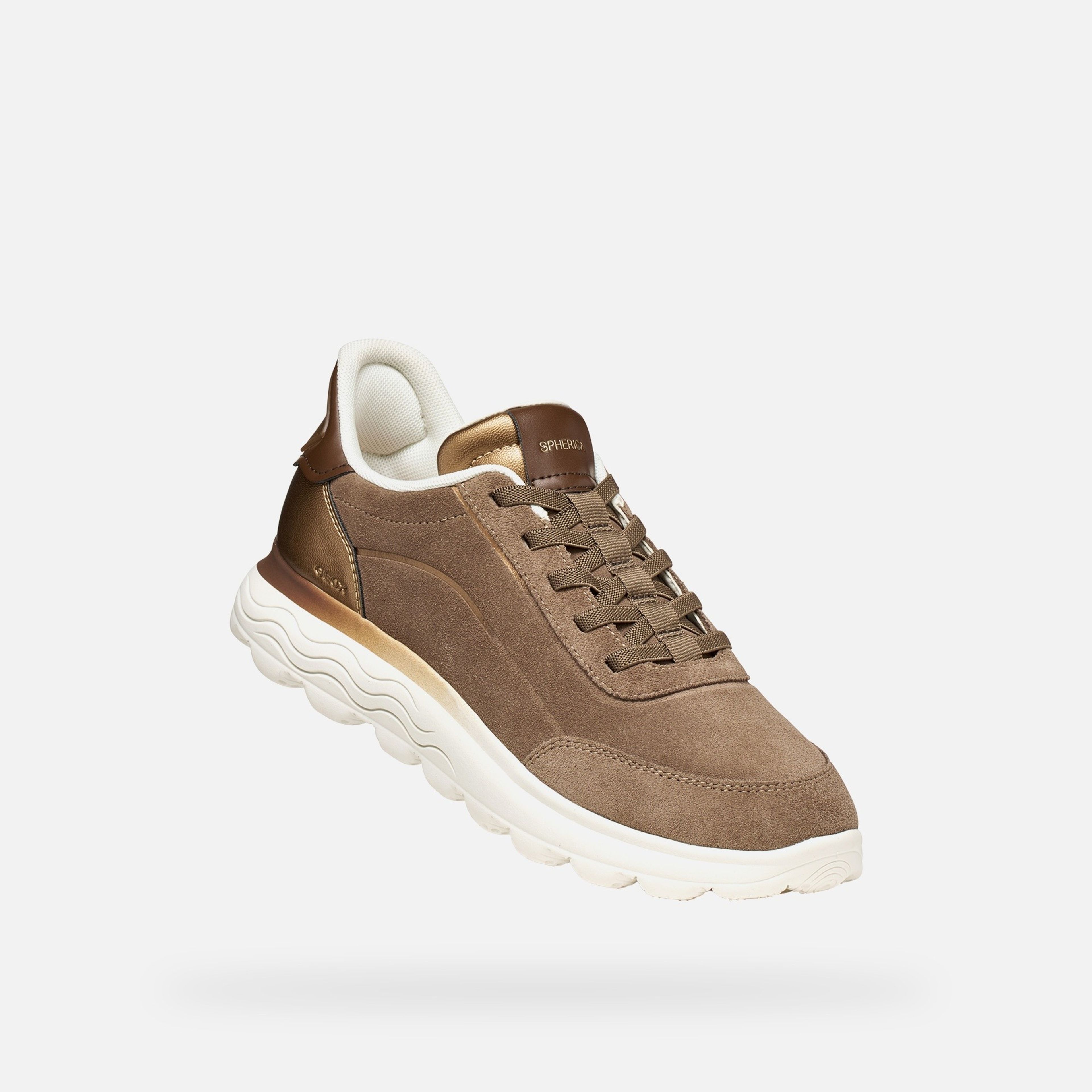 Hnědé dámské tenisky Geox Spherica Plus - 004