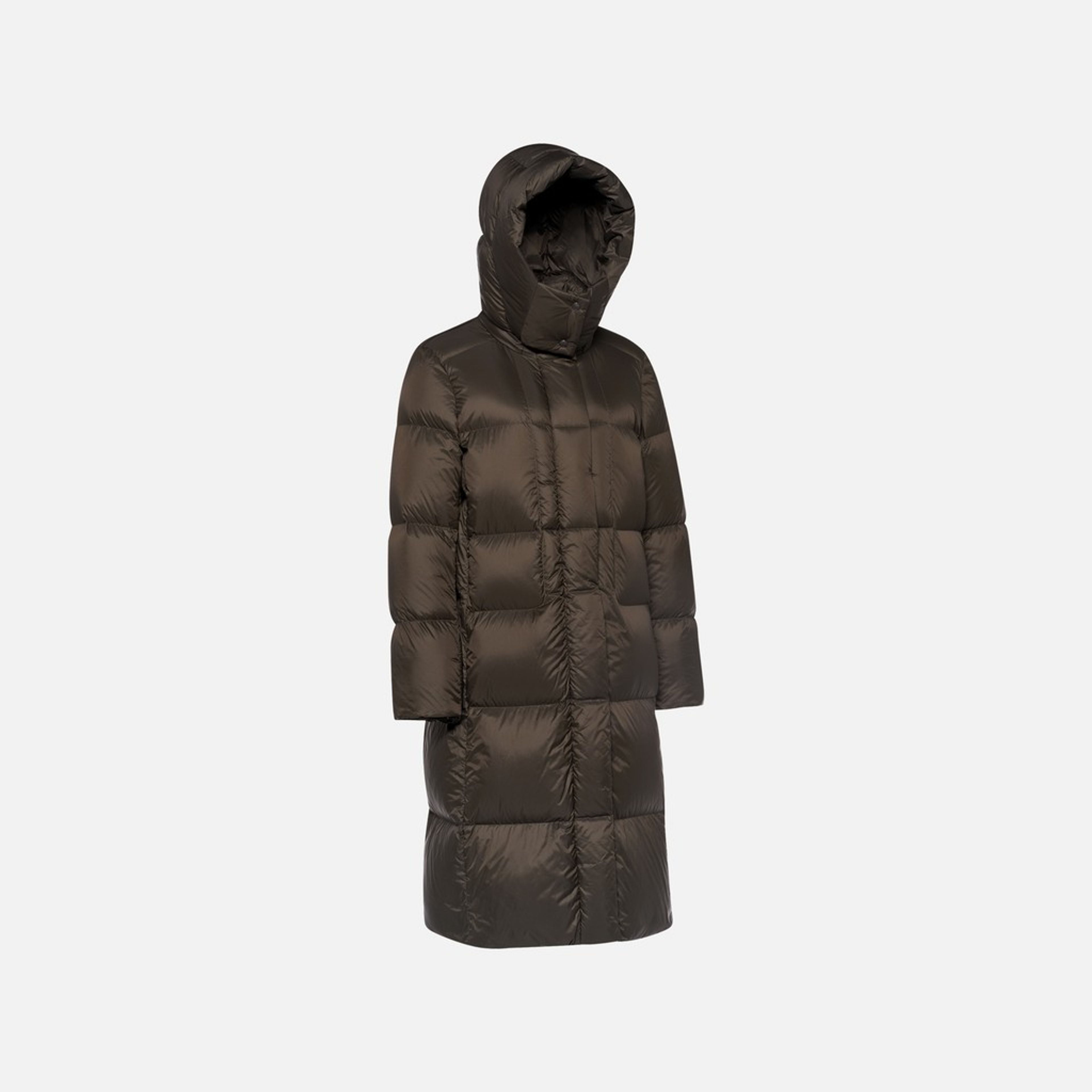 Tmavě hnědá dámská péřová bunda Geox Arlara - 006