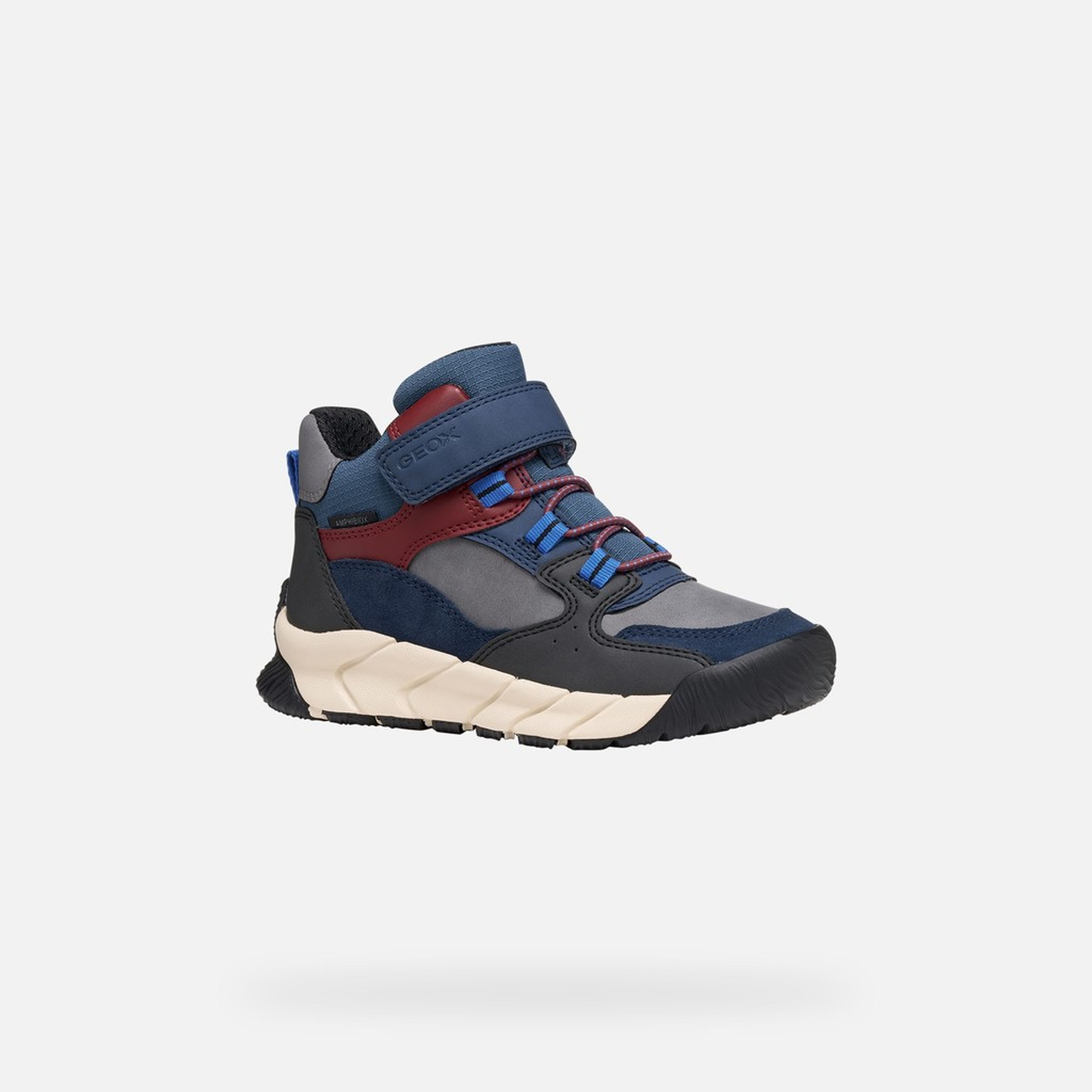 Tmavě modrá zateplená chlapecká kotníková obuv Geox Flexyper Pro B - 003