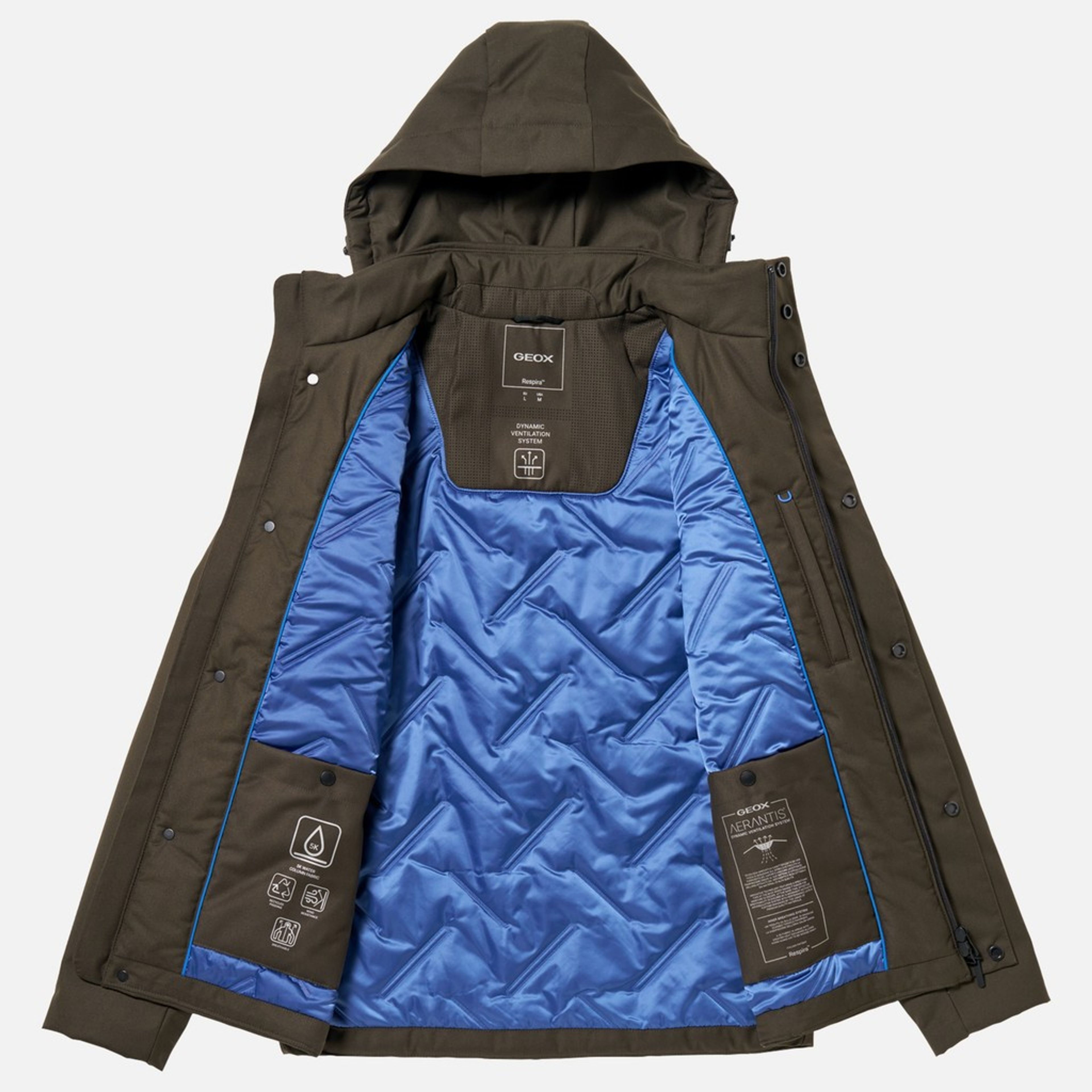 Khaki pánska bunda Geox Recanati - 010