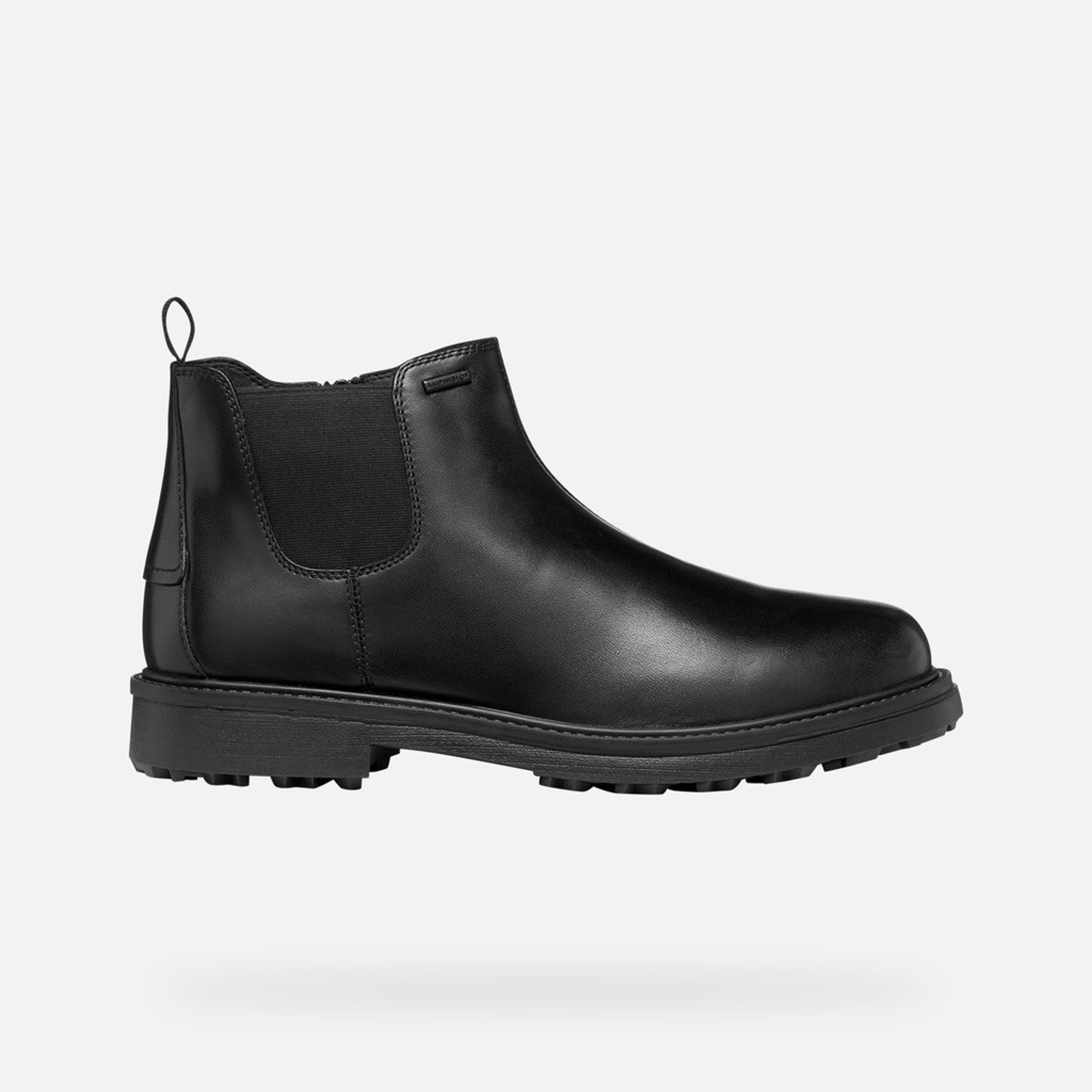 Czarne męskie buty za kostkę Geox Lagorai + Grip B A - 002