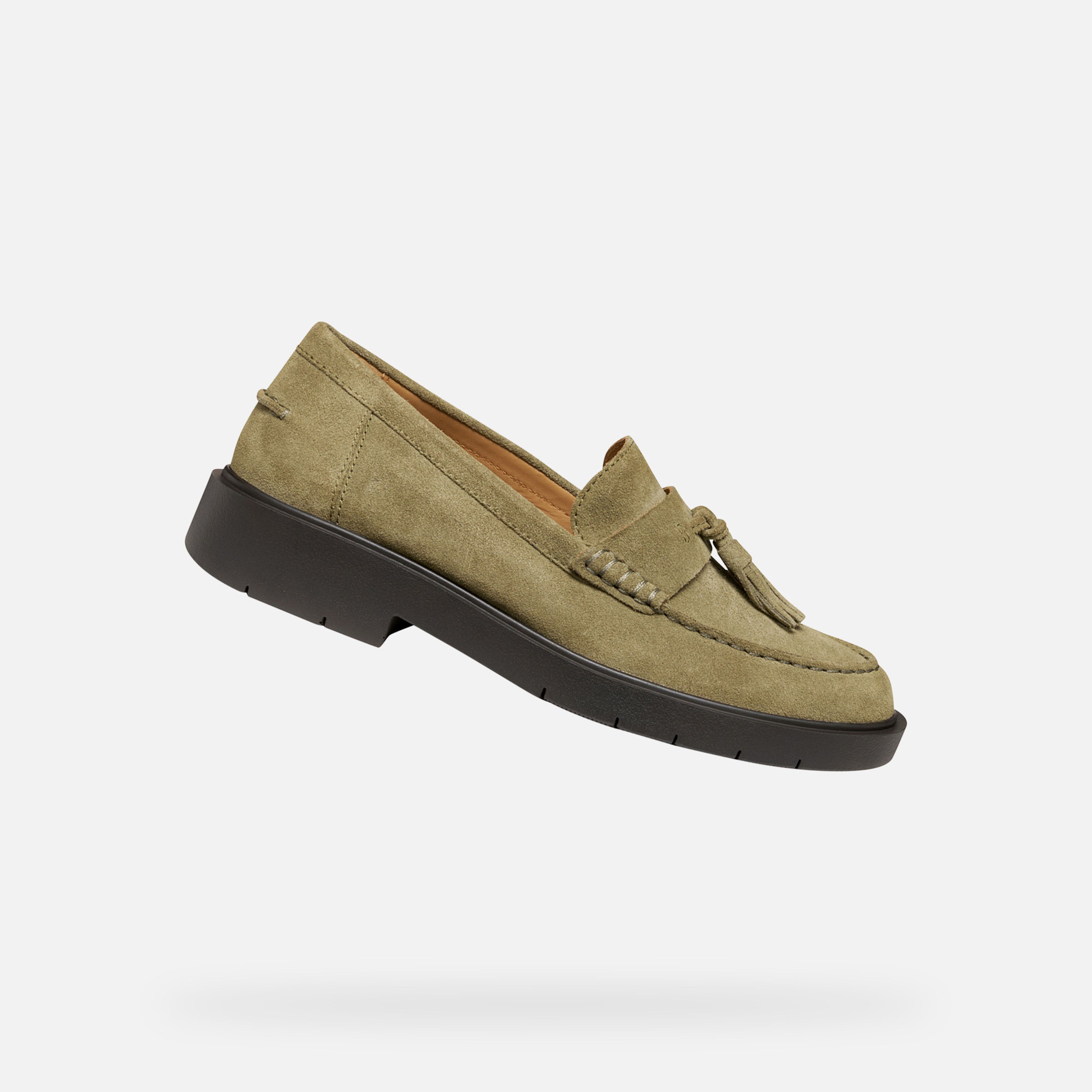 Khaki dámské mokasíny Geox Spherica EC1