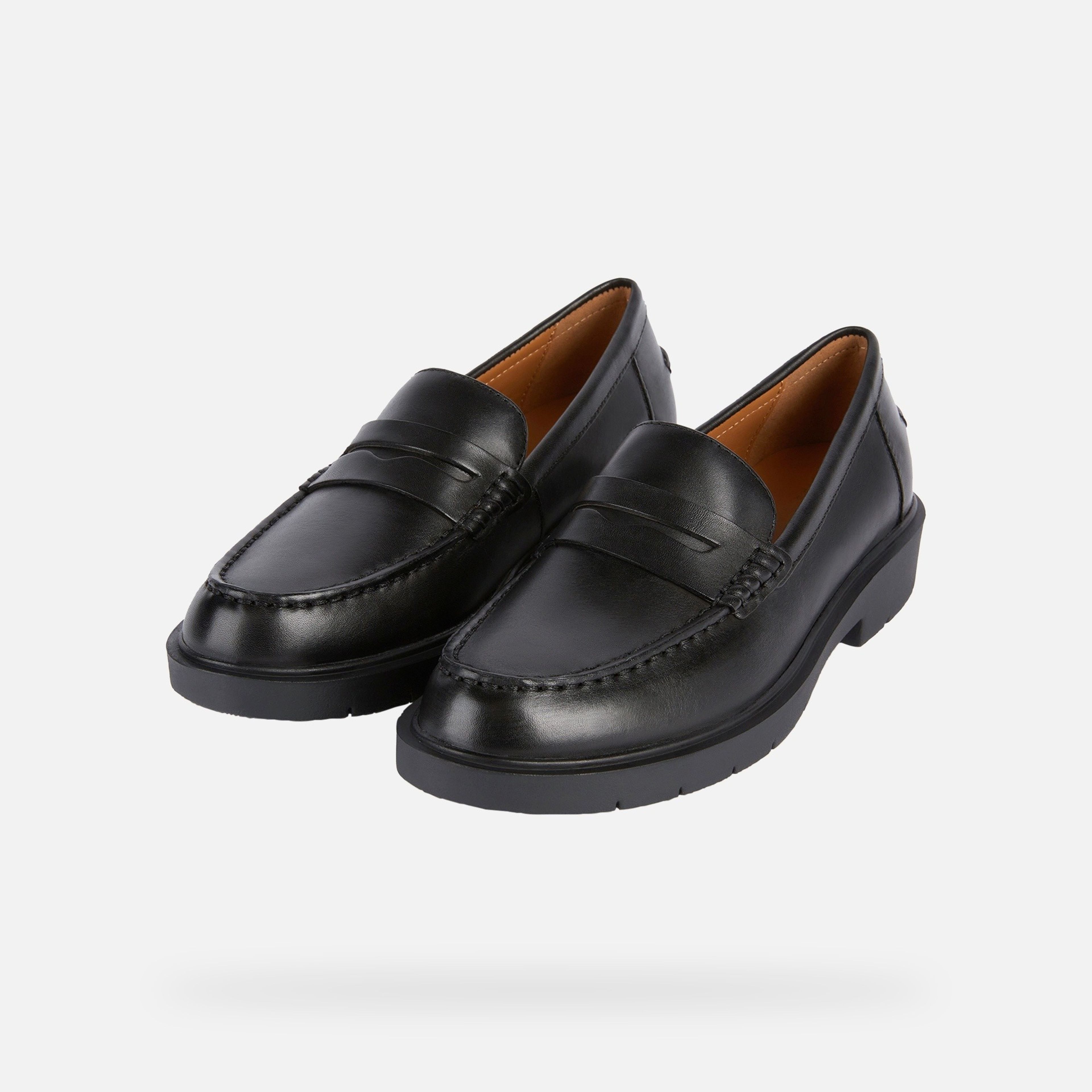 Čierne dámske mokasíny Geox Spherica EC1 - 009