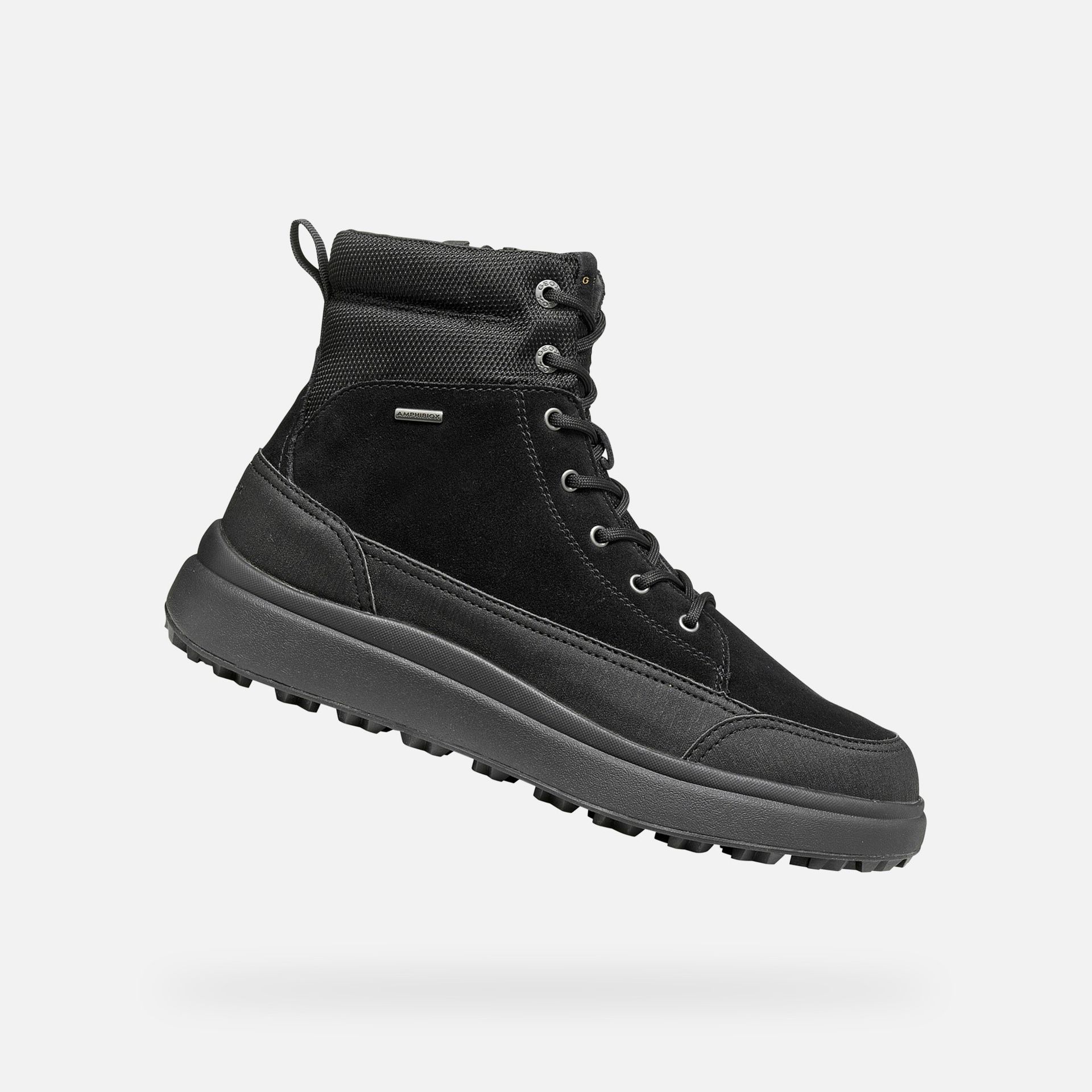Czarne męskie buty za kostkę Geox Granito + Grip B A - 001