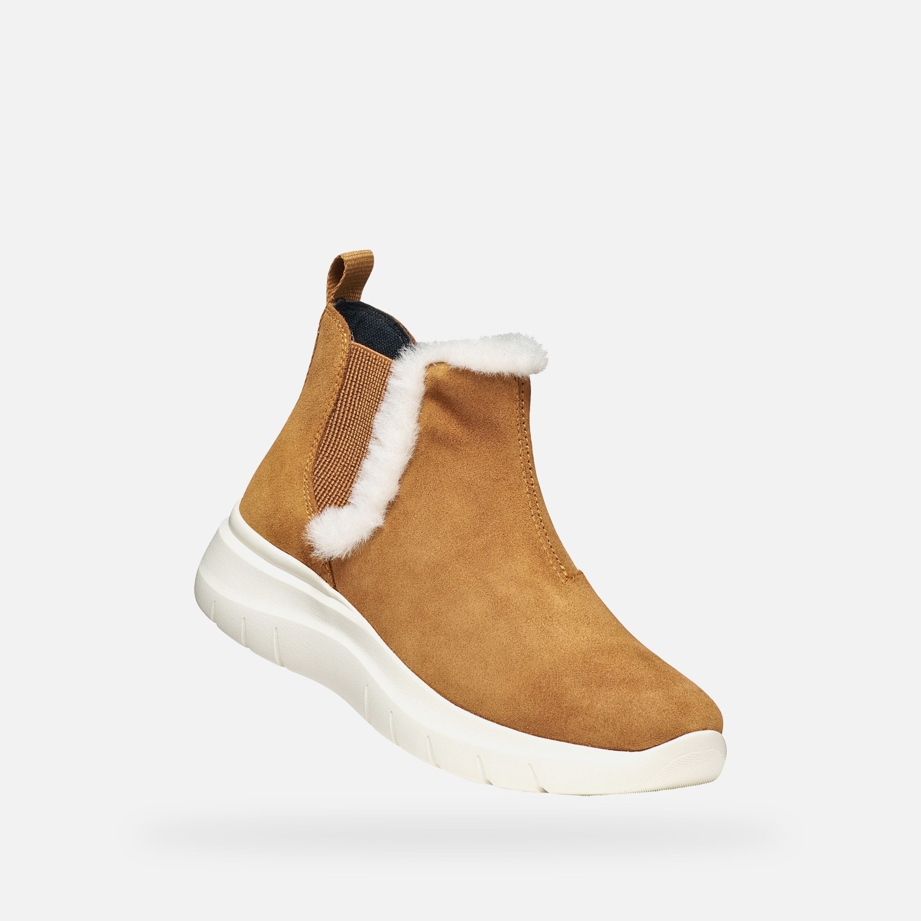 Hnedá dámska členková obuv Geox Plummery - 005