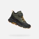 Khaki zateplená chlapčenská členková obuv Geox Flexyper Plus-Khaki - 001