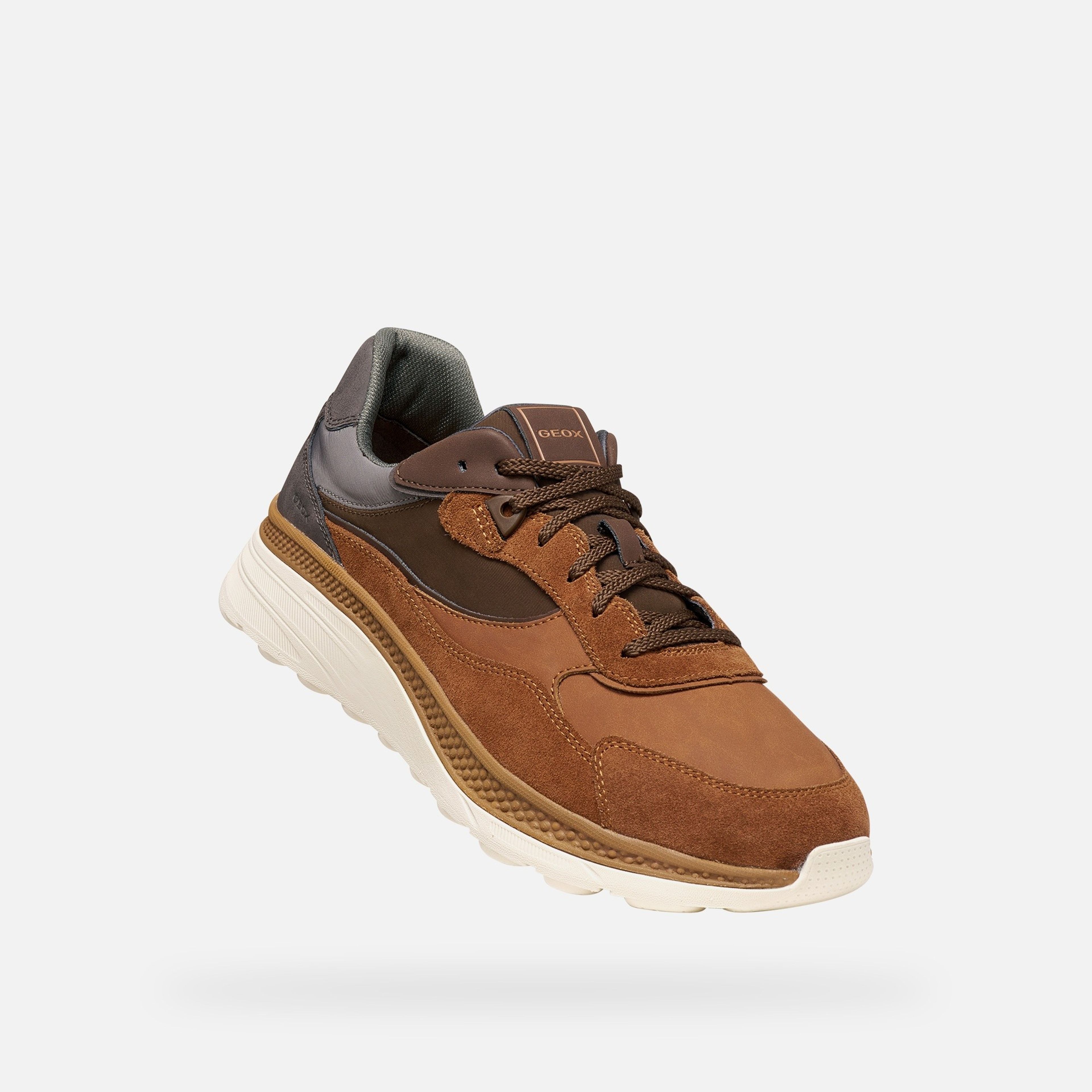 Hnedé pánske tenisky Geox Spherica Actif X1 - 005