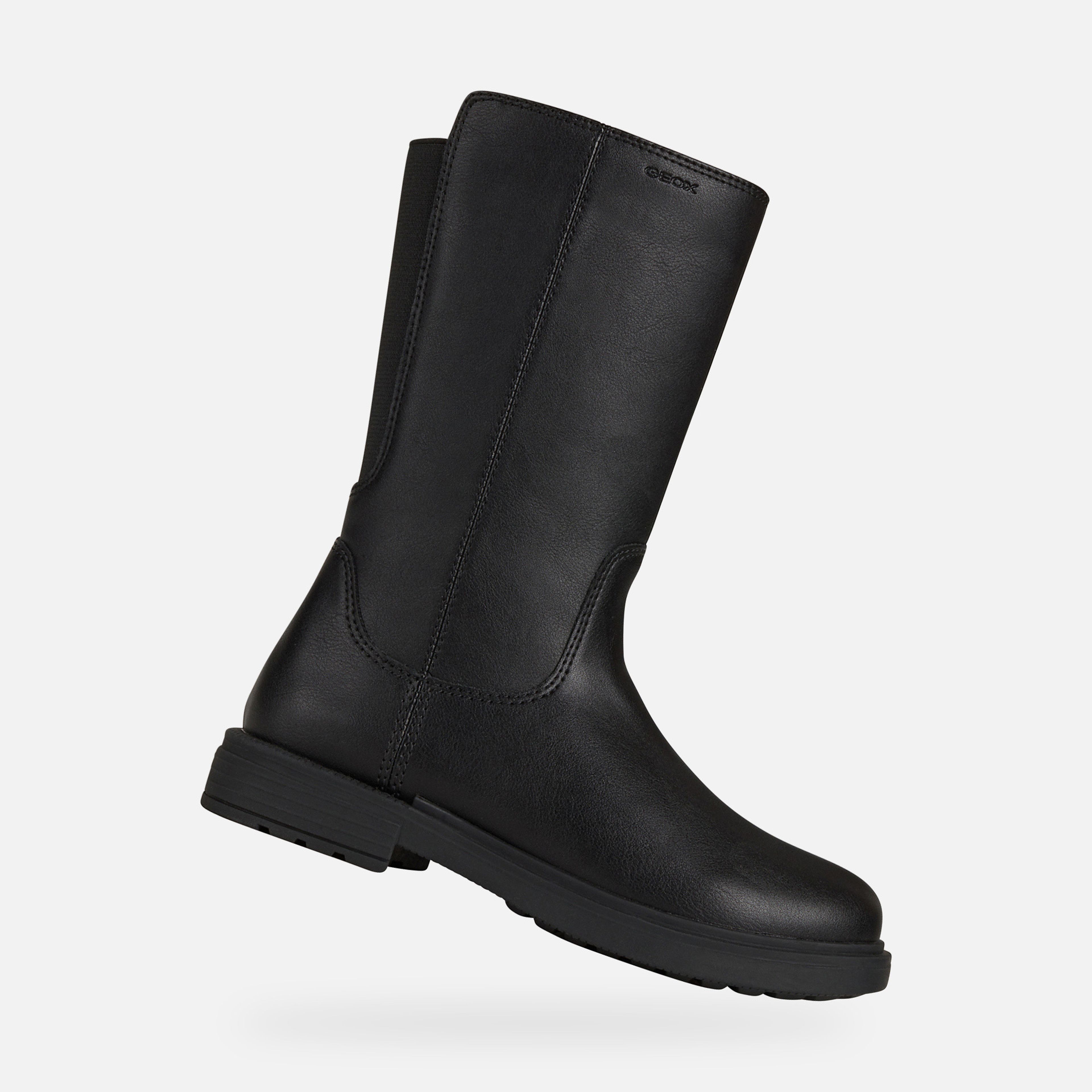 Czarne dziewczęce buty zimowe Geox Eclair