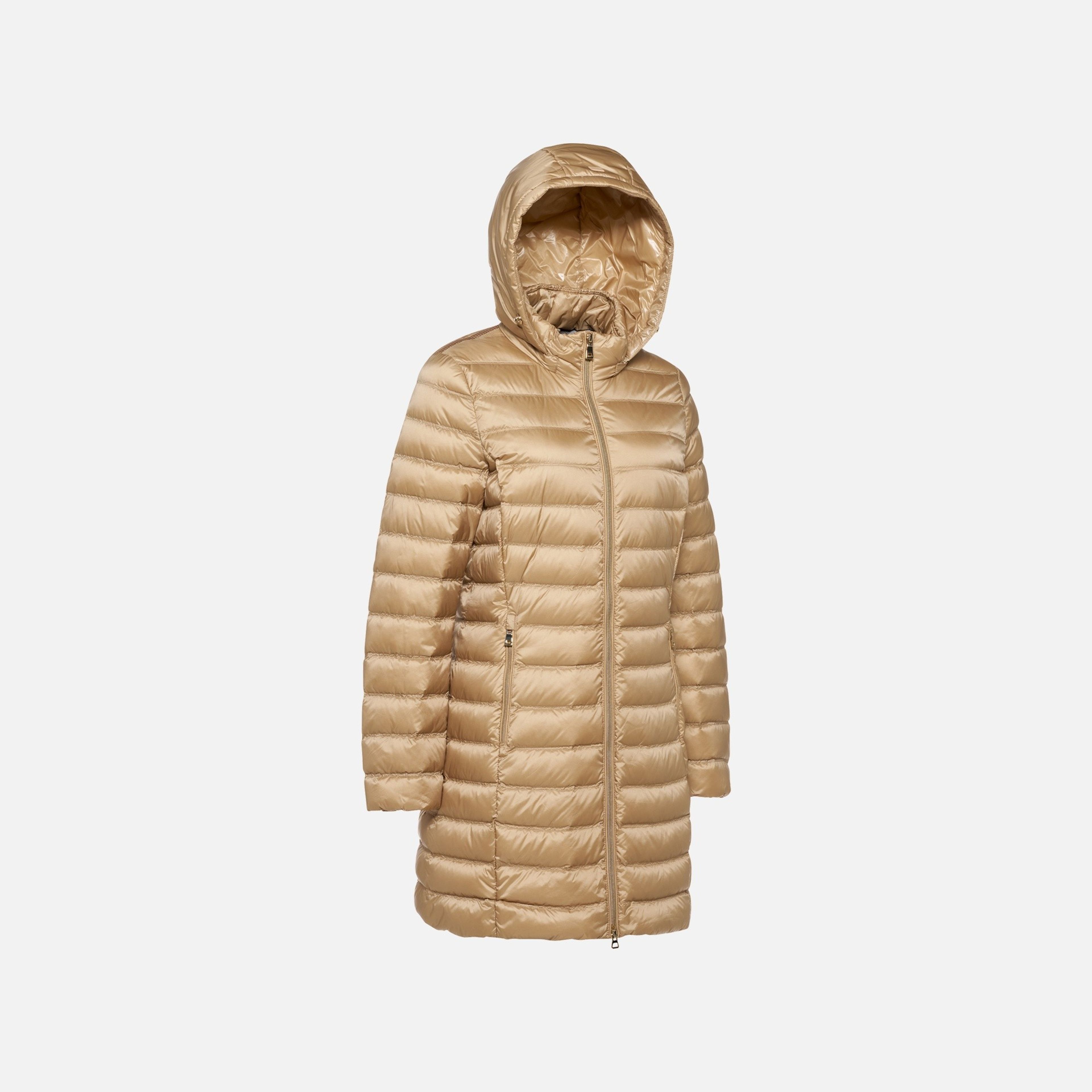 Béžová dámská péřová bunda Geox Jaysen - 002