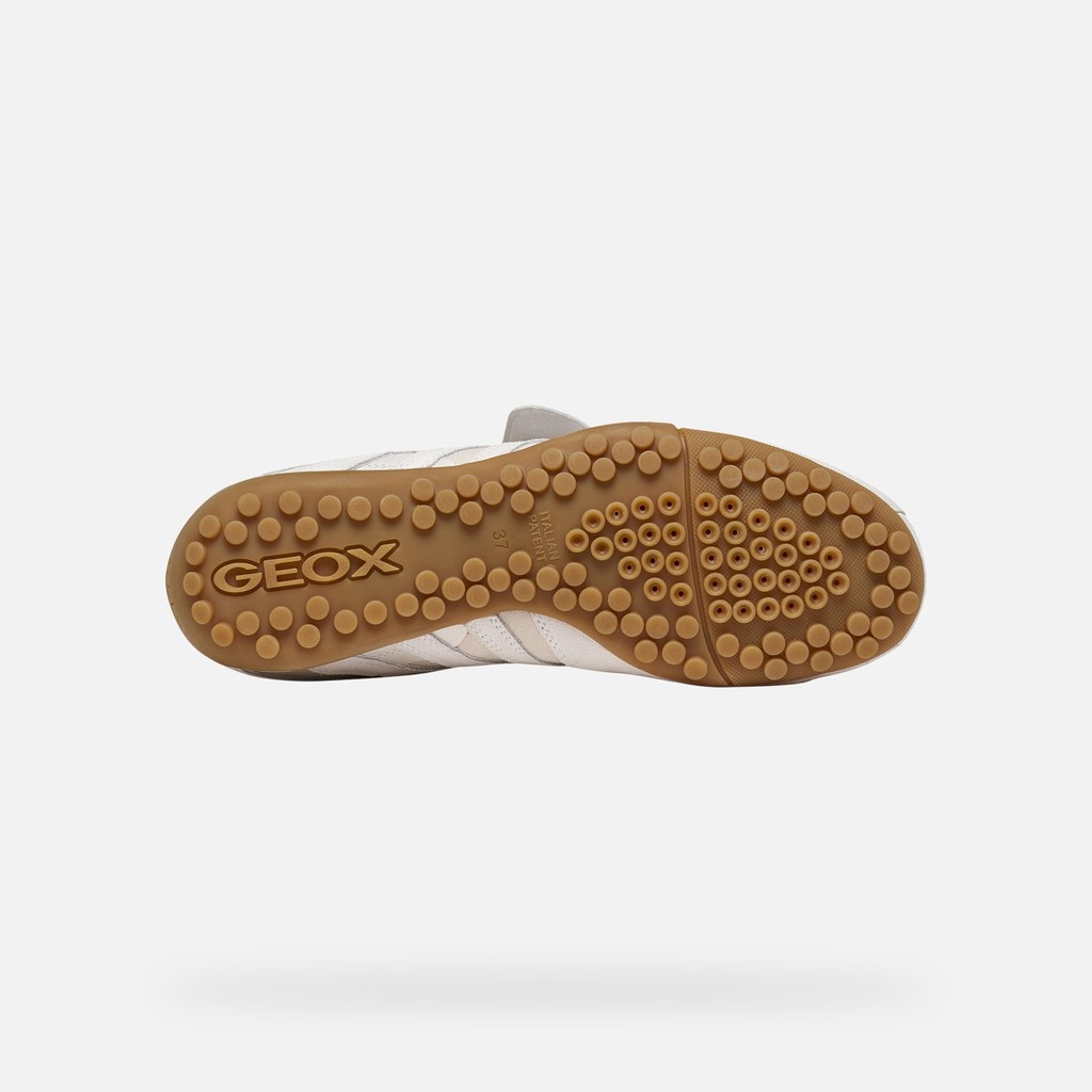 Krémové dámské tenisky Geox Snake - 007
