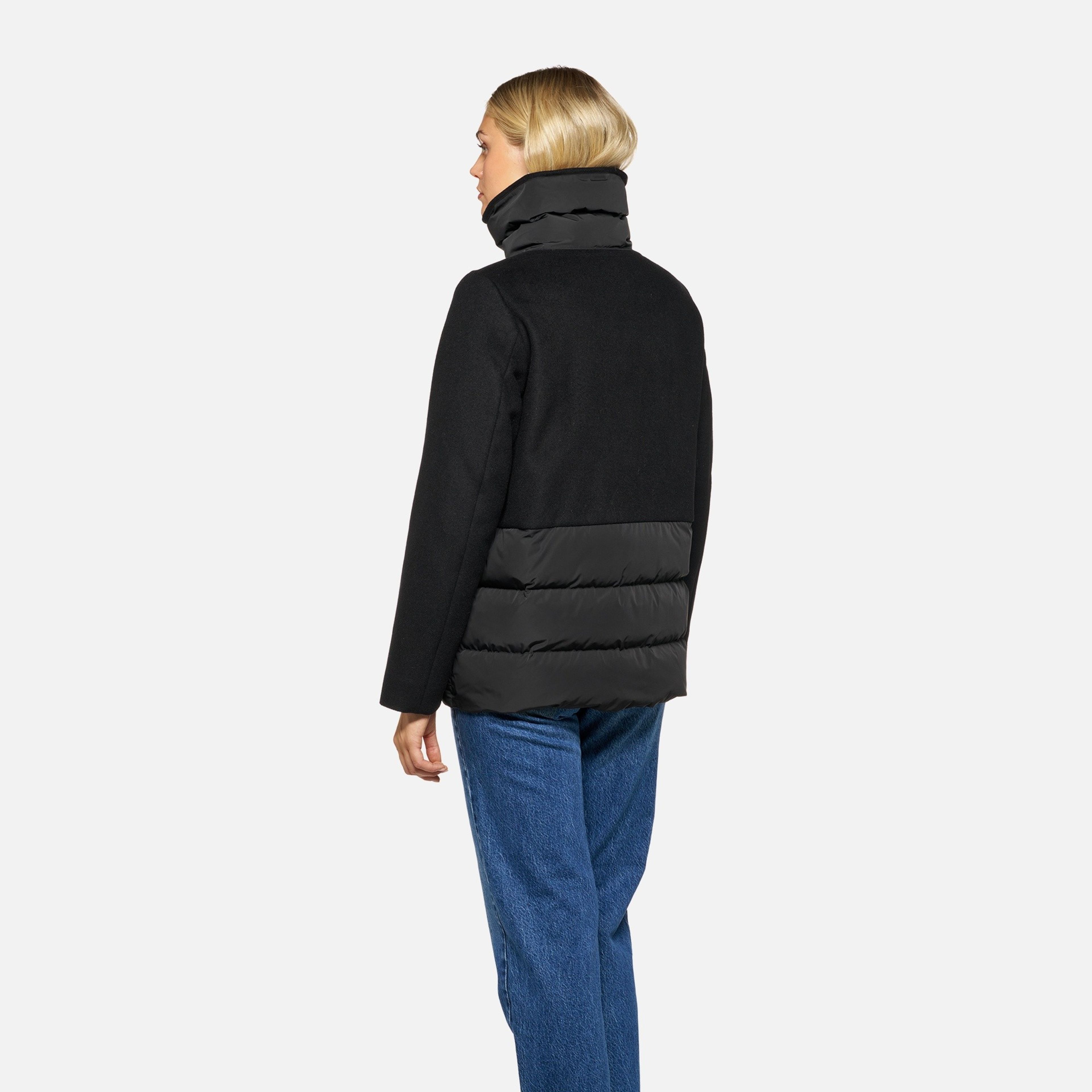 Čierny dámsky kabát Geox Pluette - 004