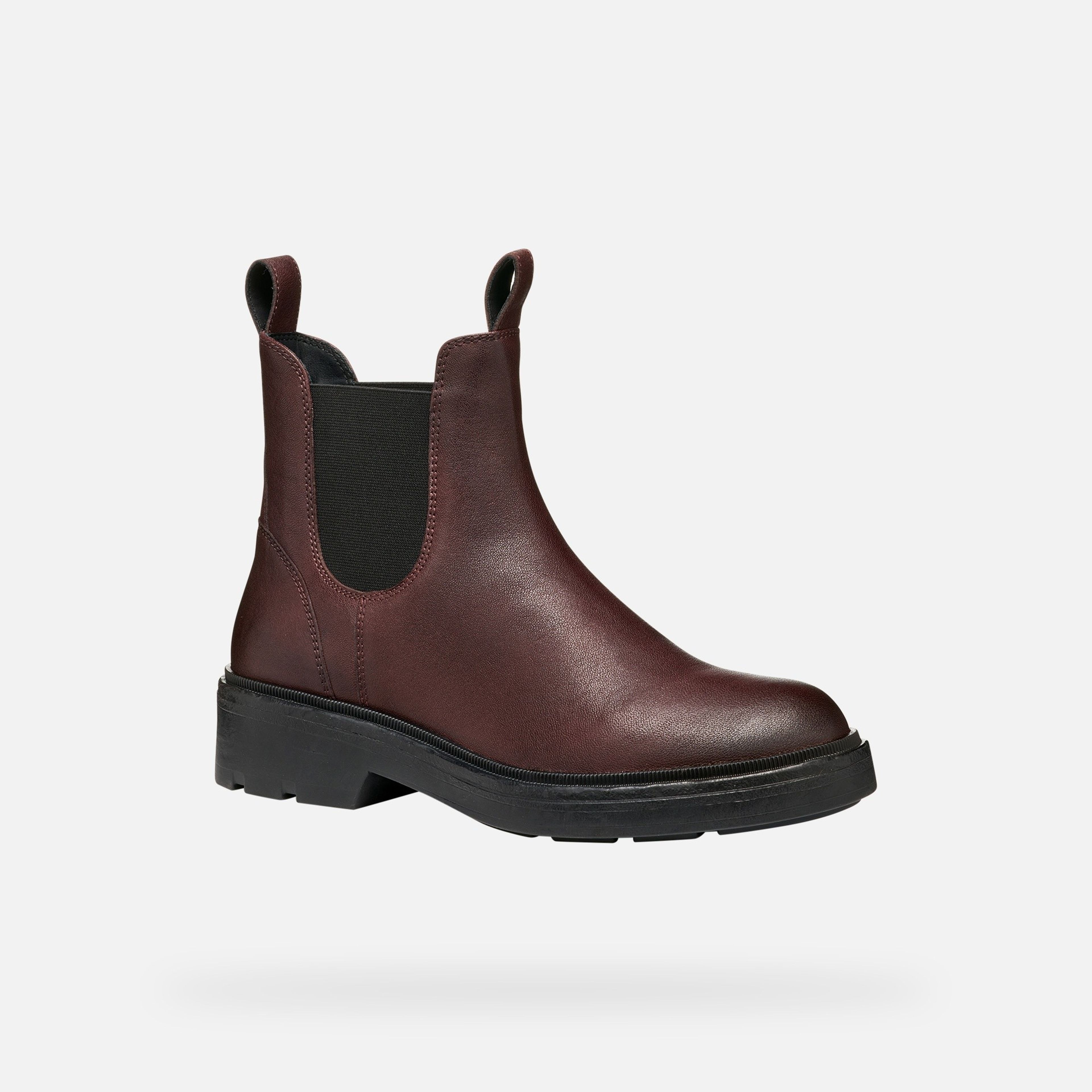 Vínová dámská kotníková obuv Geox Swelen - 004