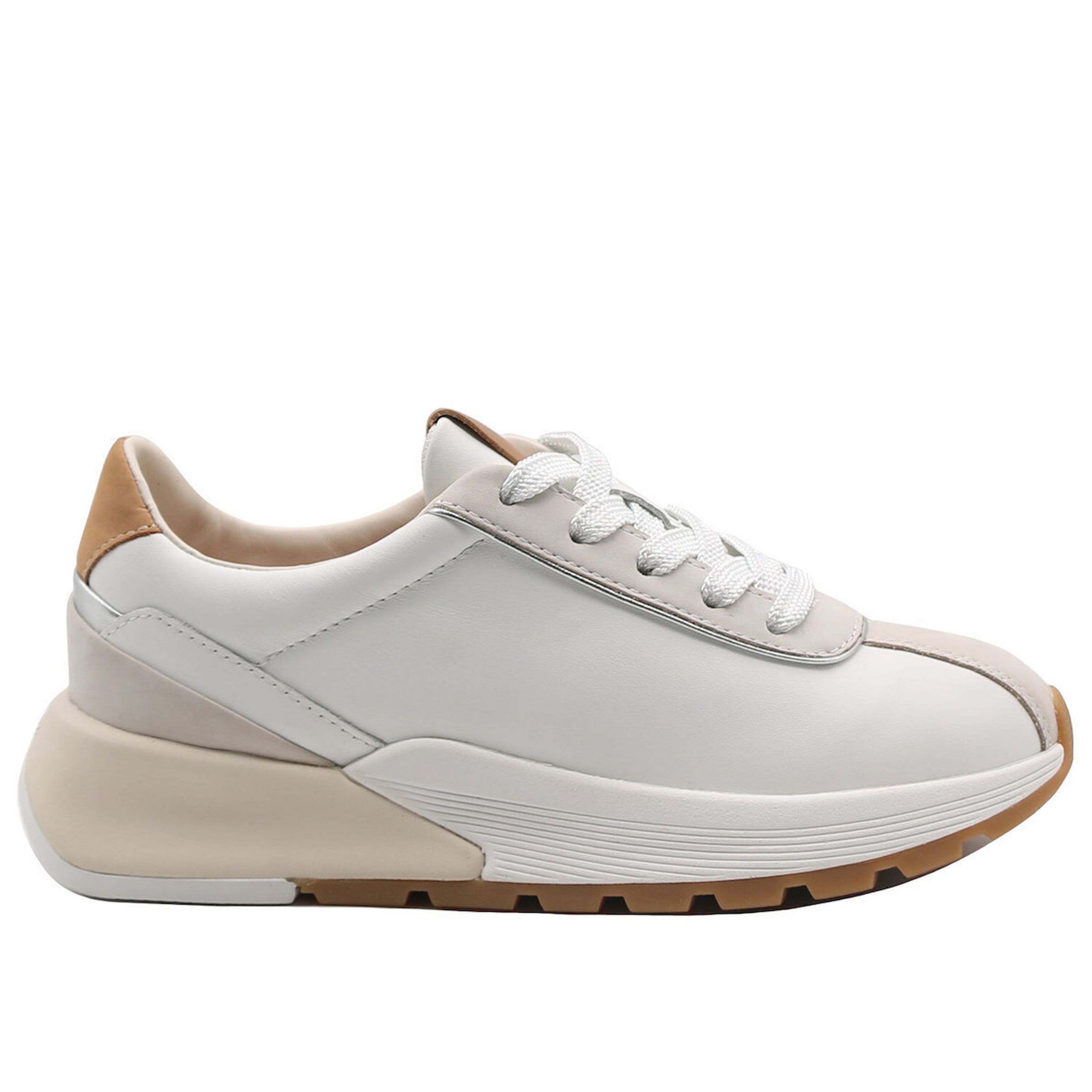 Kremowe damskie sneakersy Geox Metropoli