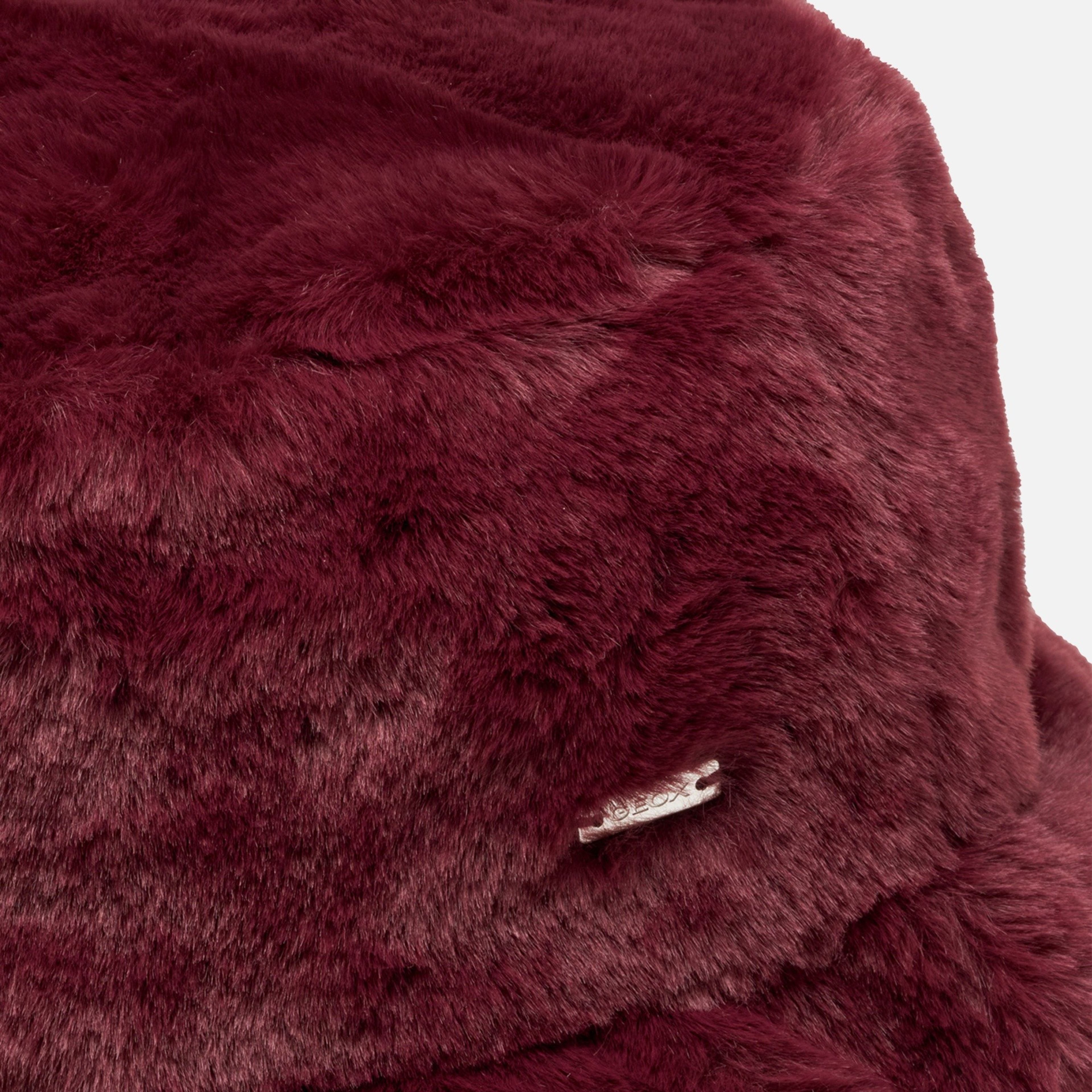 Vínový dámský kožešinový klobouk Geox Irenie - 003