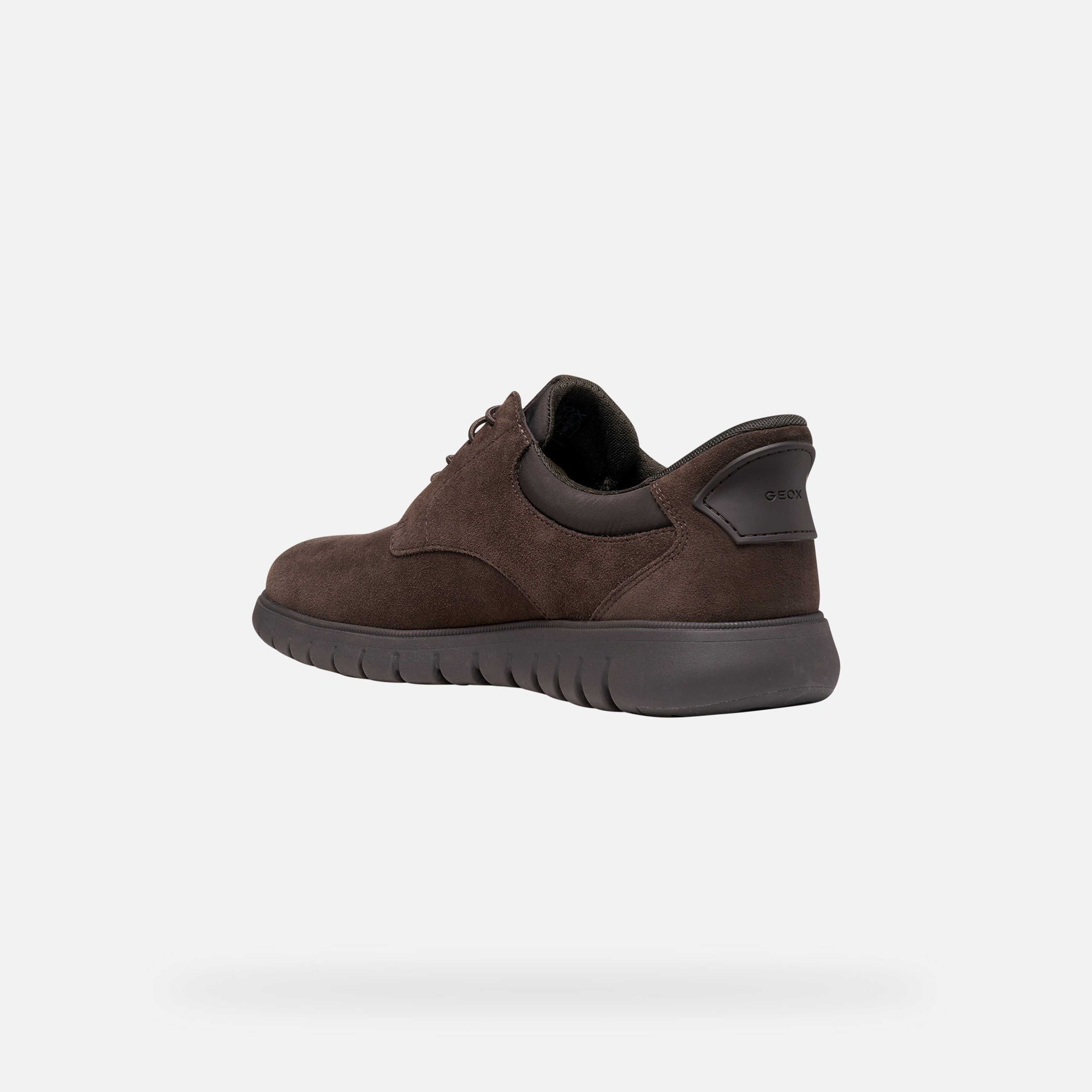 Ciemnobrązowe męskie buty wizytowe Geox Flextride F Plus - 004