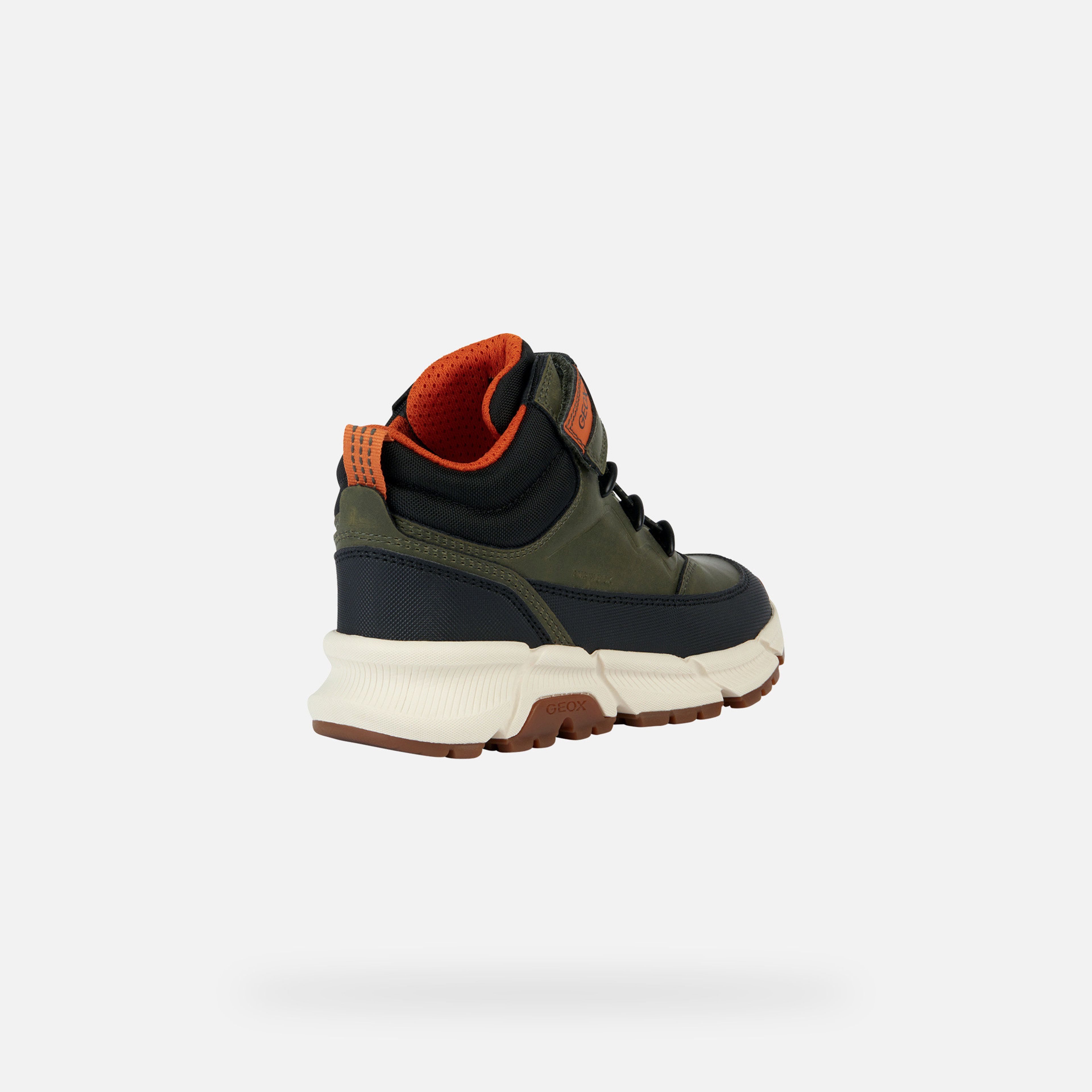 Khaki chlapčenská členková obuv Geox Flexyper Plus - 005