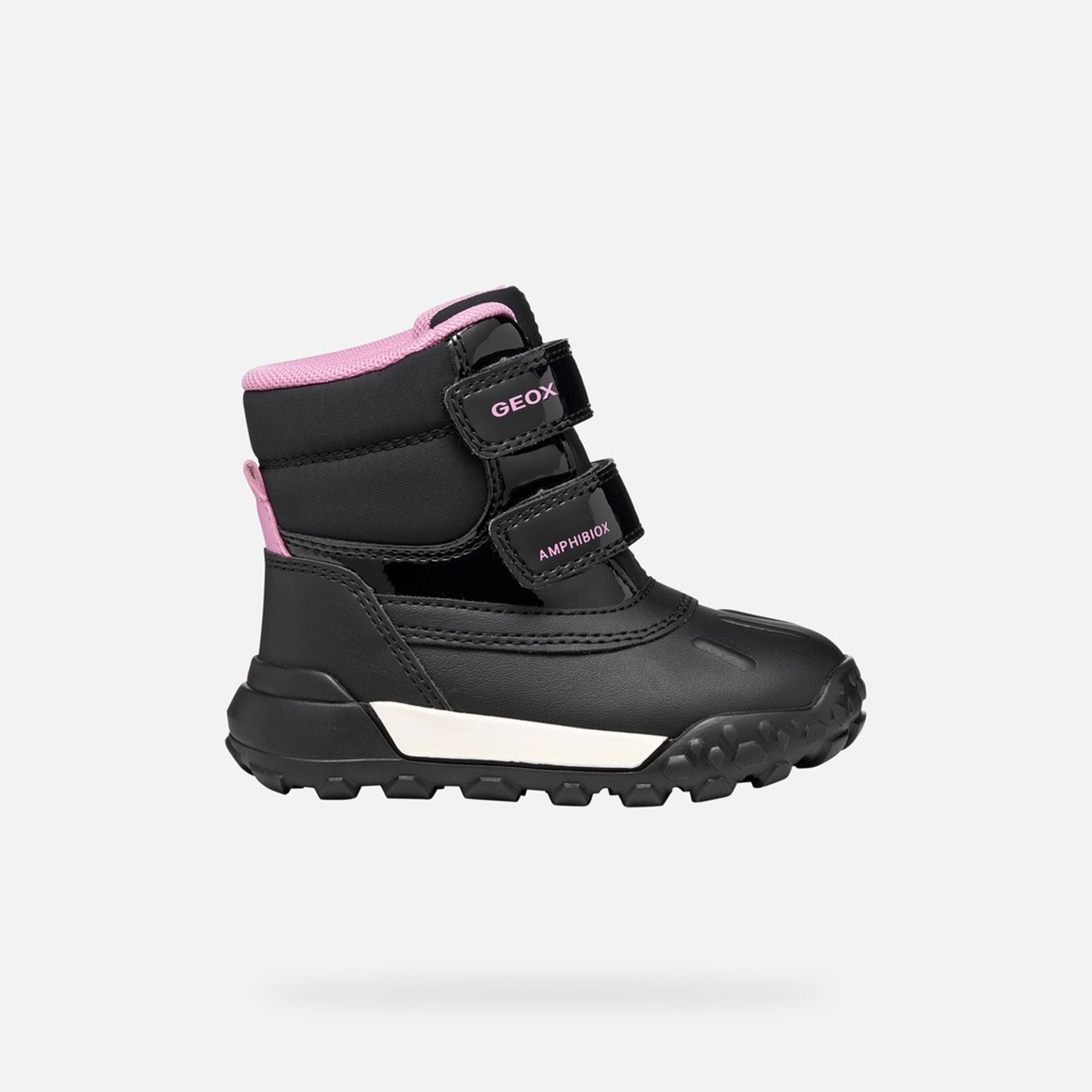 Czarne buty zimowe dla dziewczynek Geox Trekkyup - 002