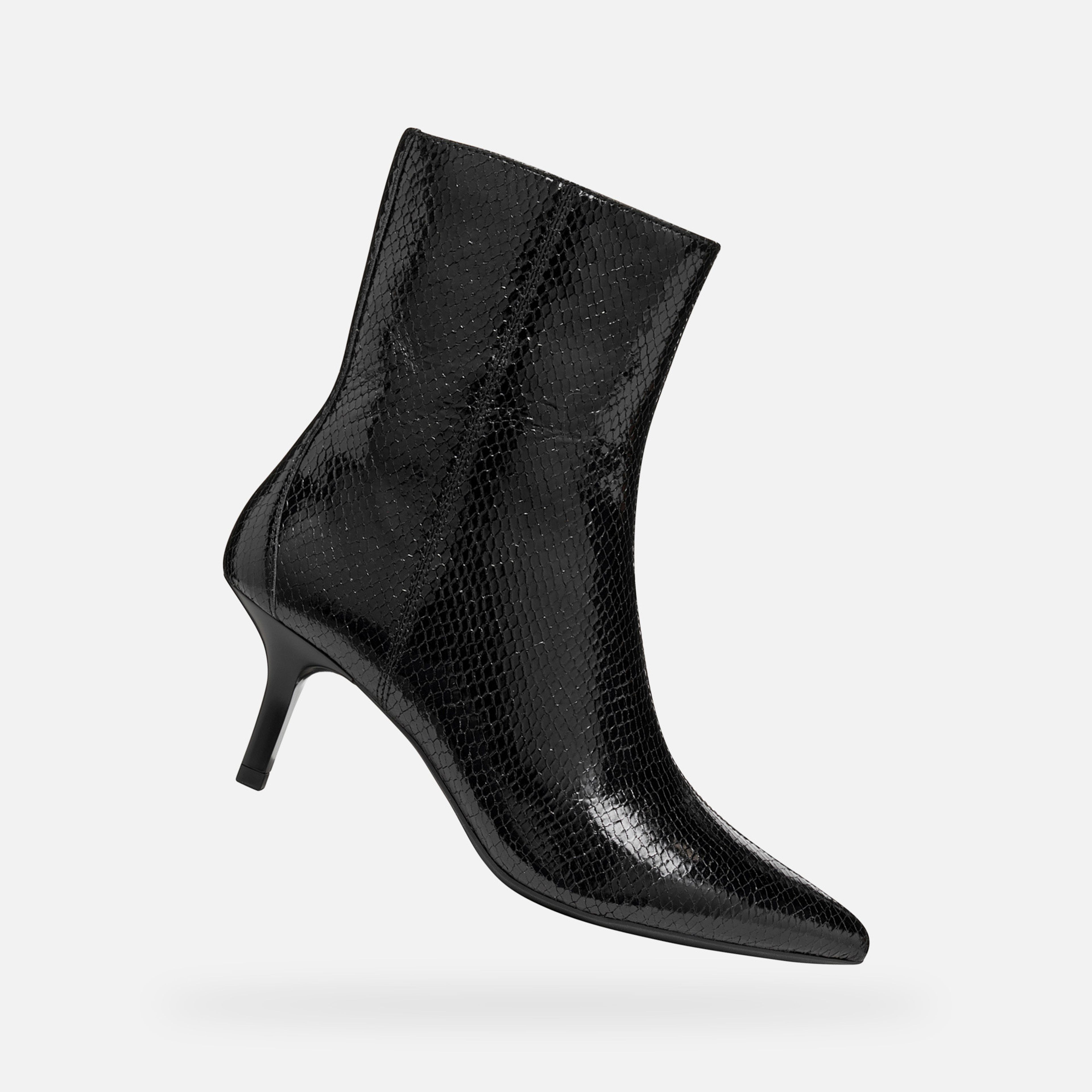 Czarne damskie buty za kostkę Geox Kleopy
