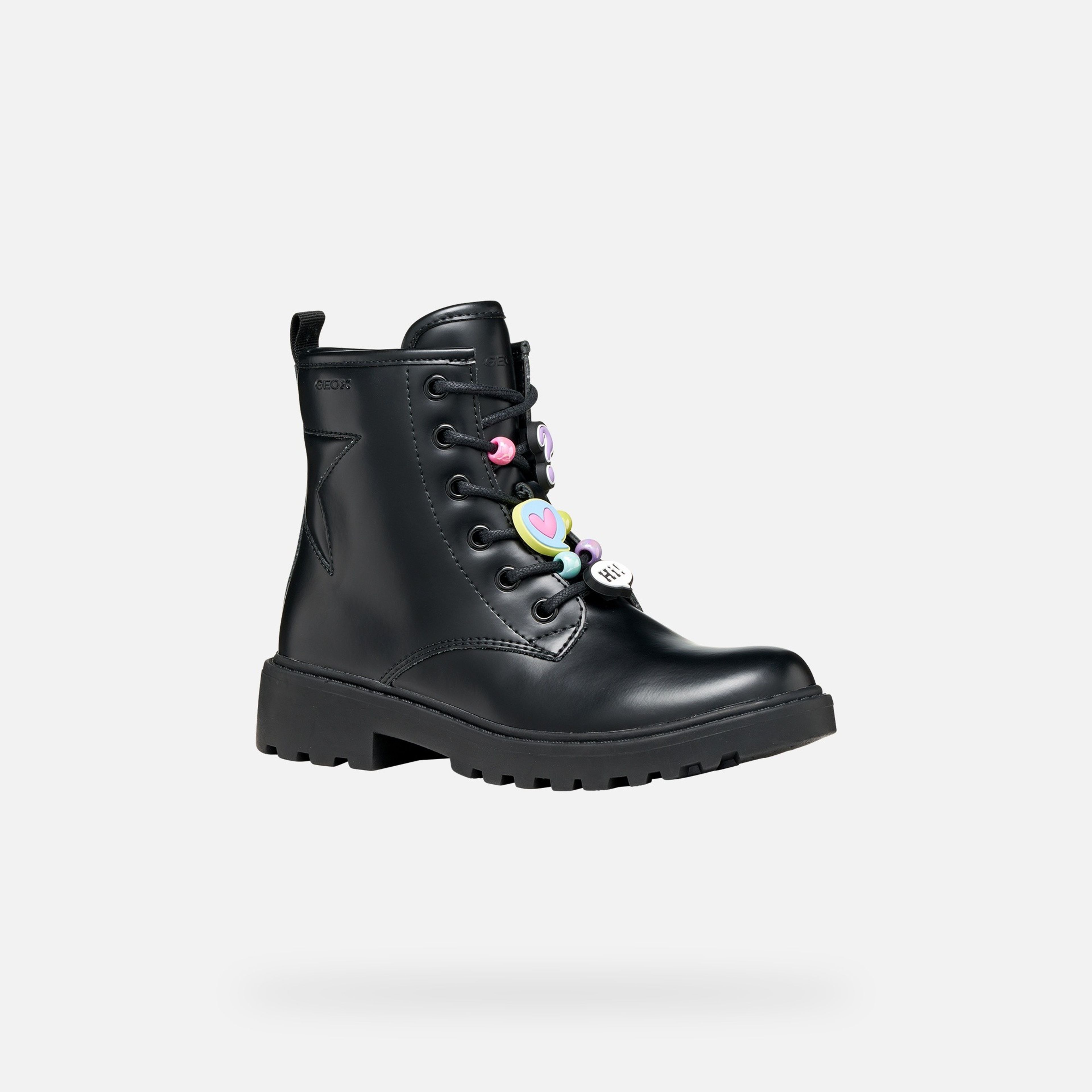 Čierna dievčenská členková obuv Geox Casey - 003