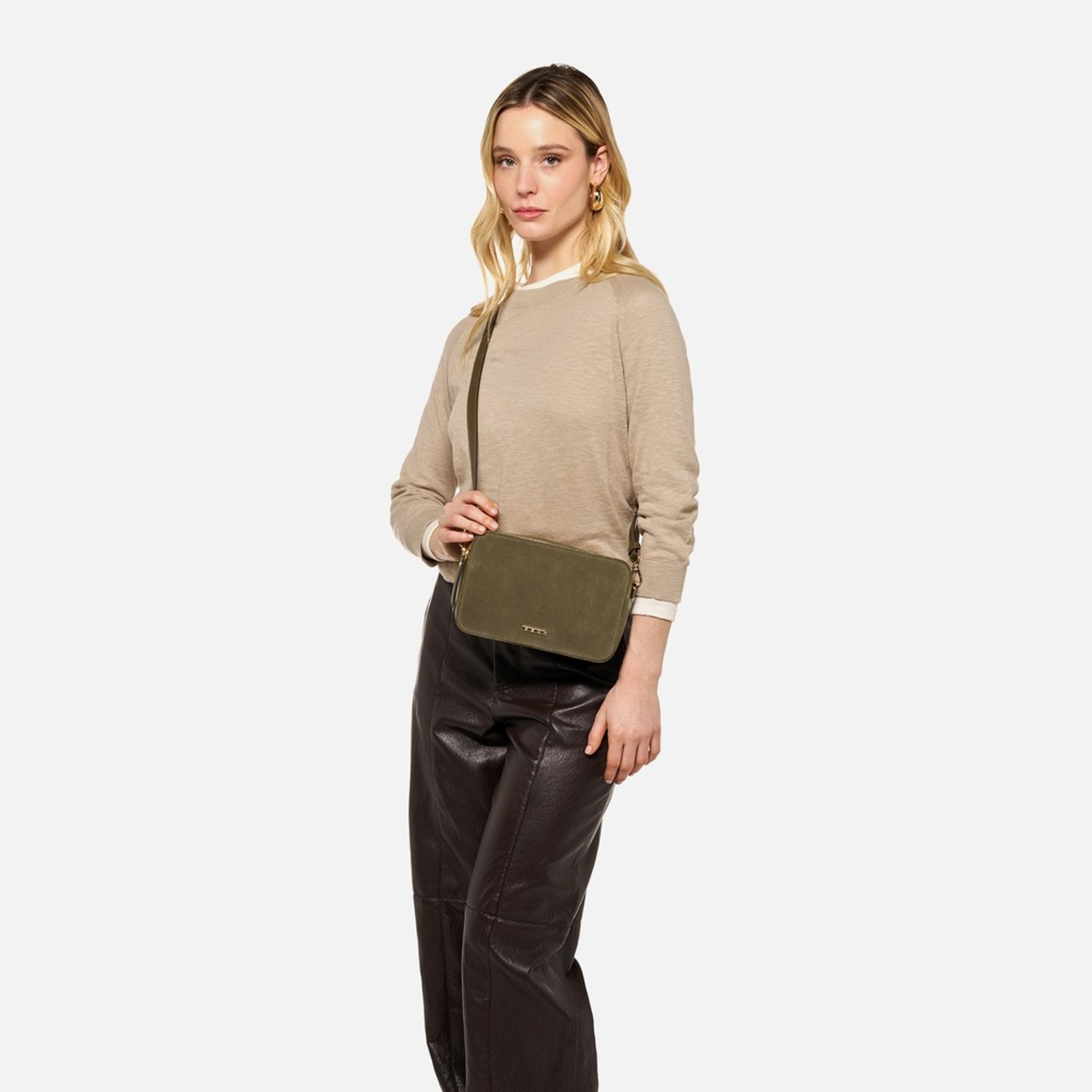 Khaki dámská kabelka Geox Norize - 006