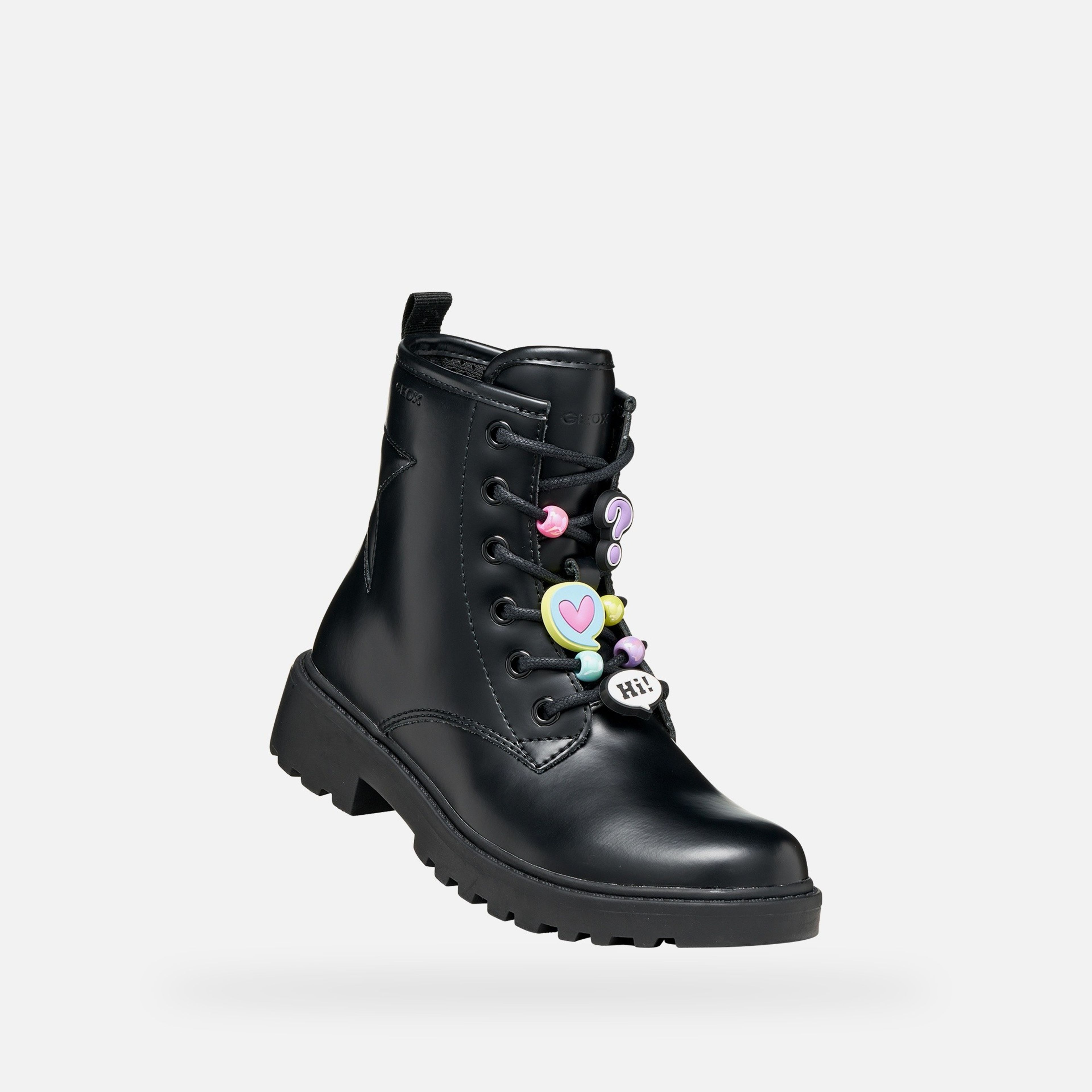 Čierna dievčenská členková obuv Geox Casey - 005