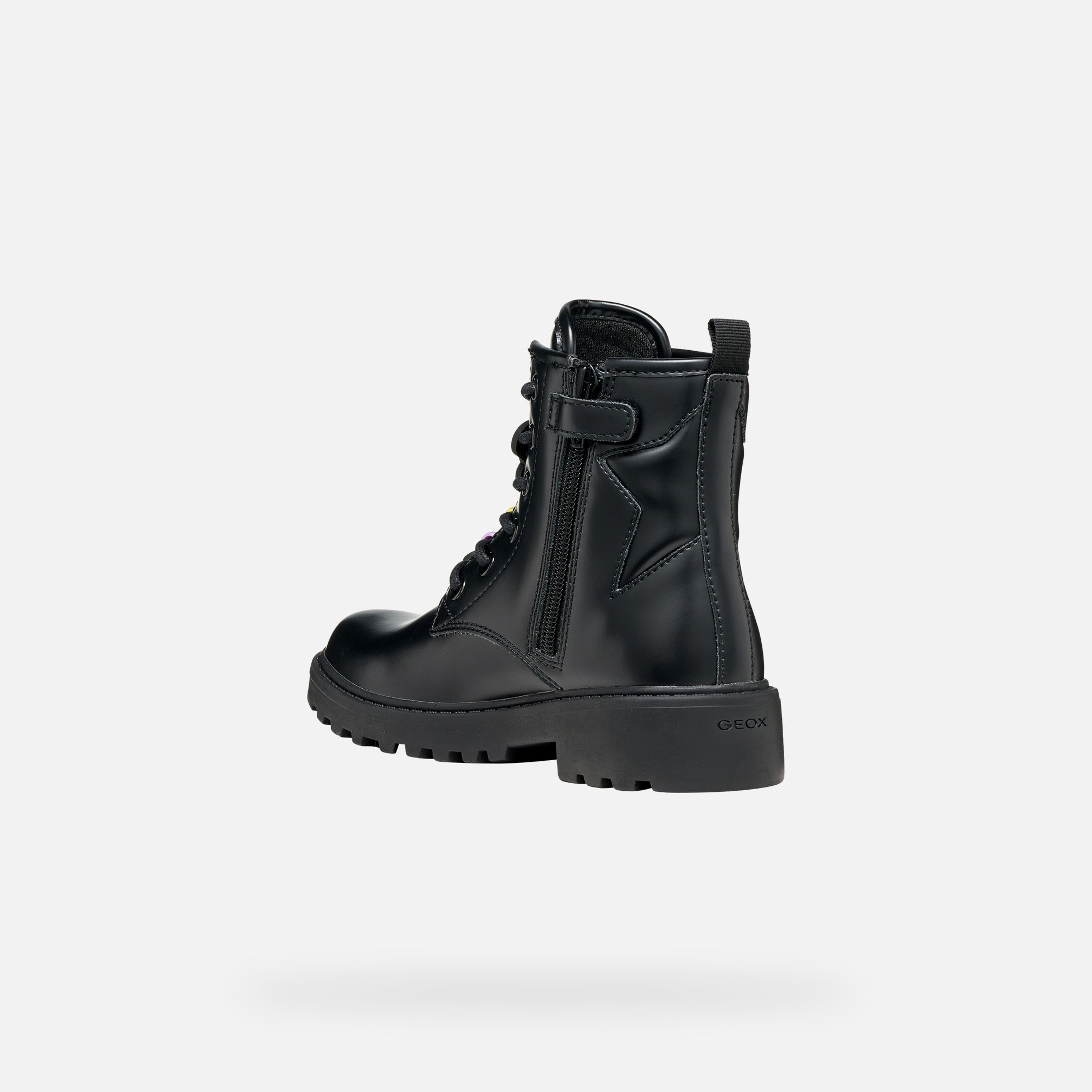 Čierna dievčenská členková obuv Geox Casey - 004