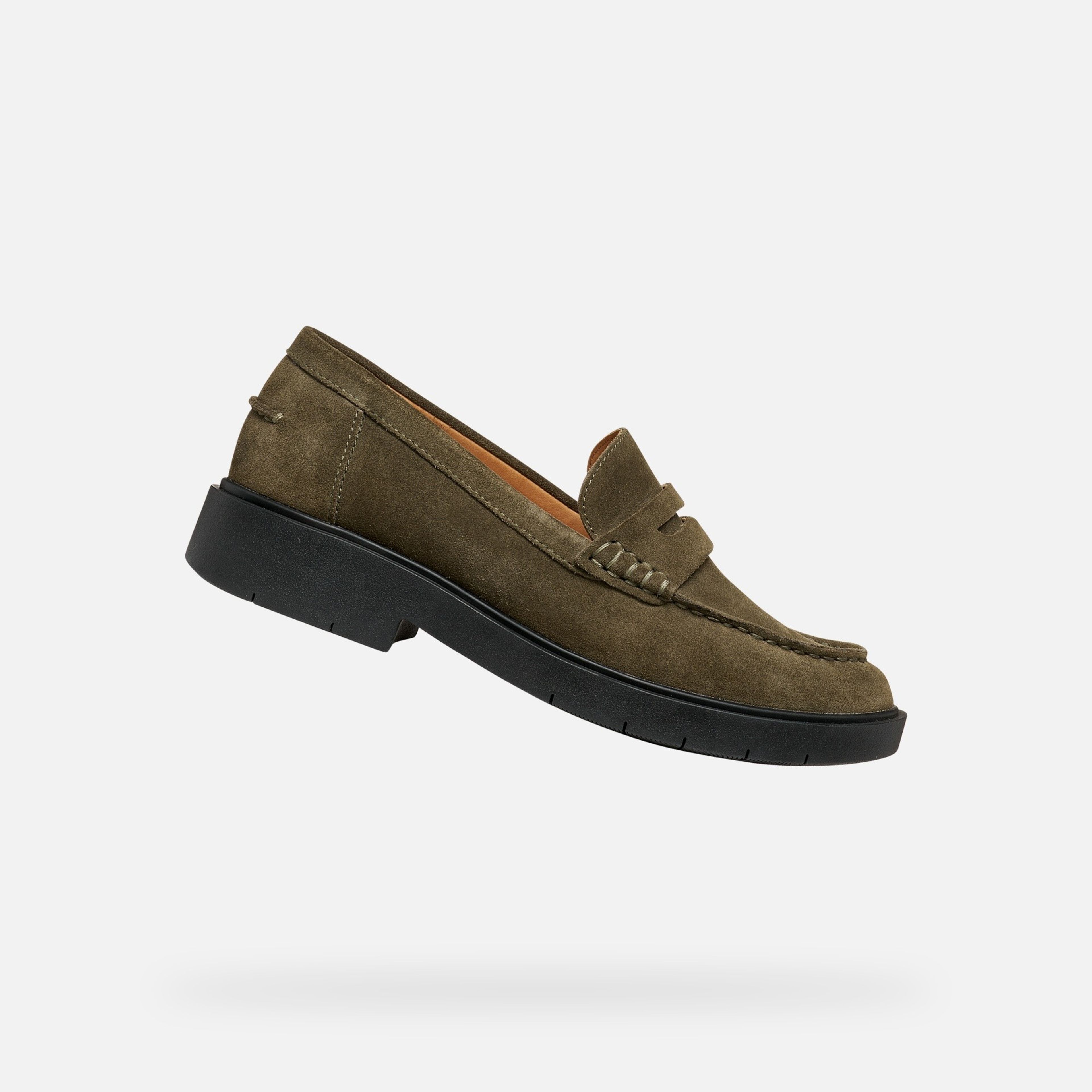 Khaki dámske mokasíny Geox Spherica Ec1 - 001