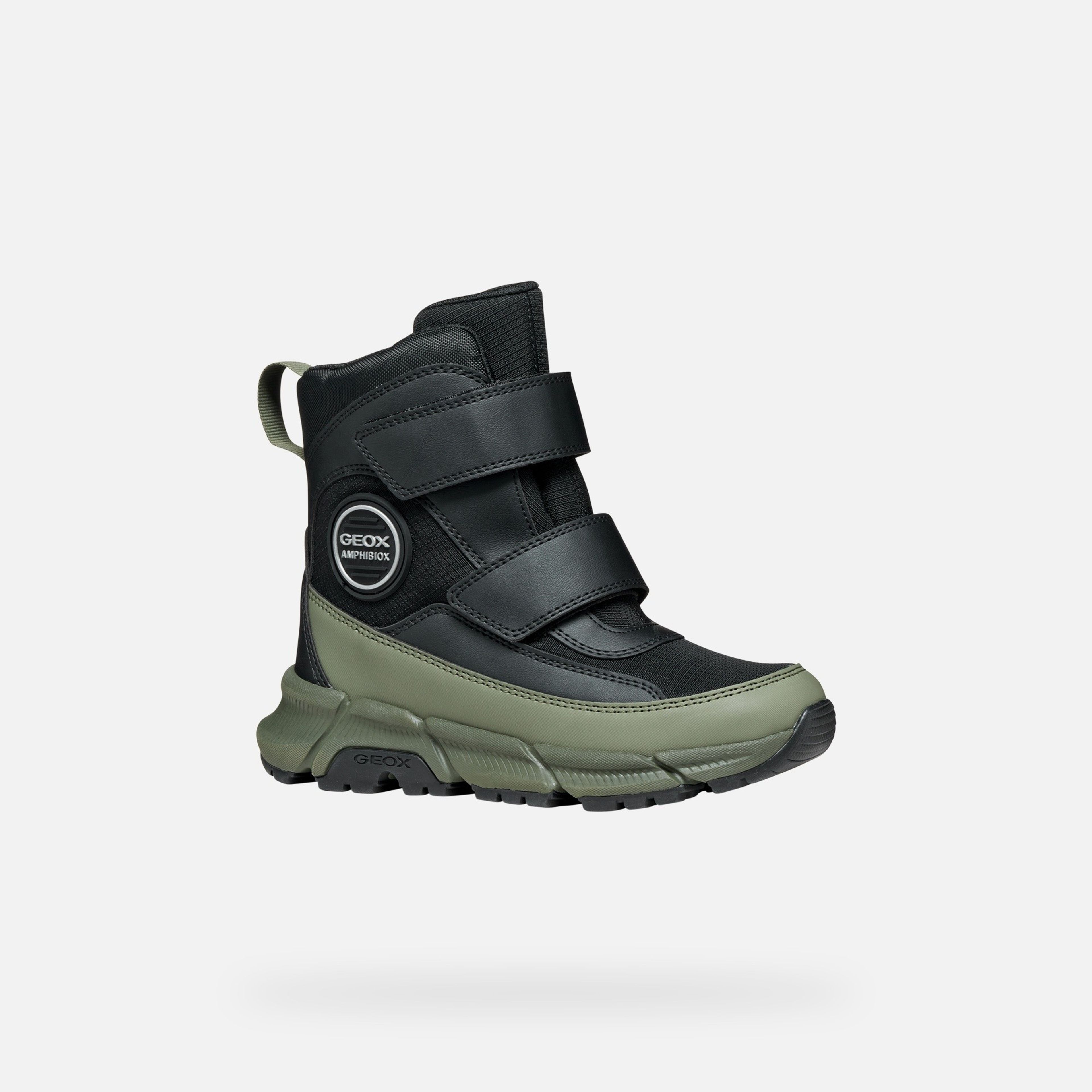Zelená chlapčenská členková obuv Geox Flexyper Plus - 003