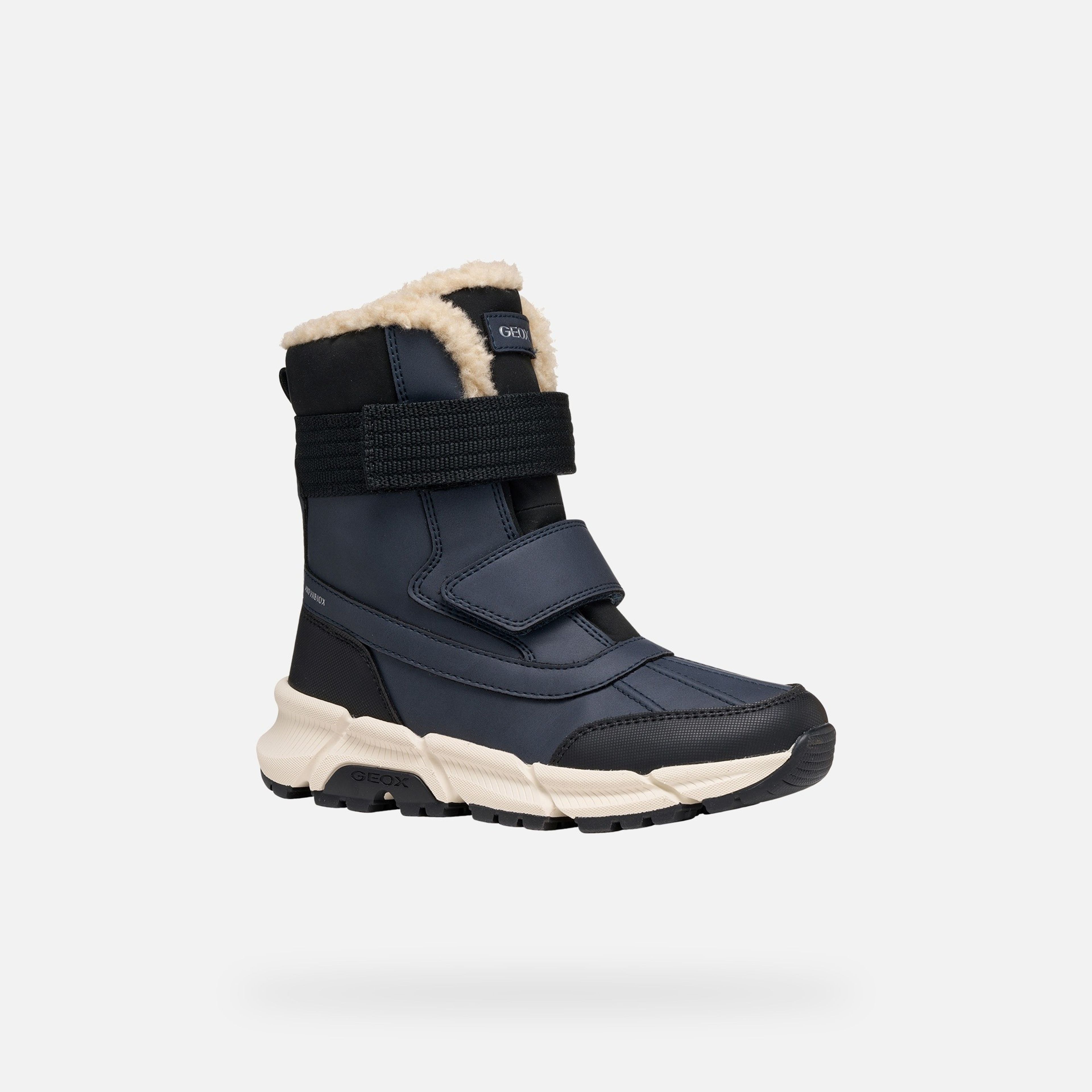 Tmavomodrá chlapčenská členková obuv Geox Flexyper Plus - 003