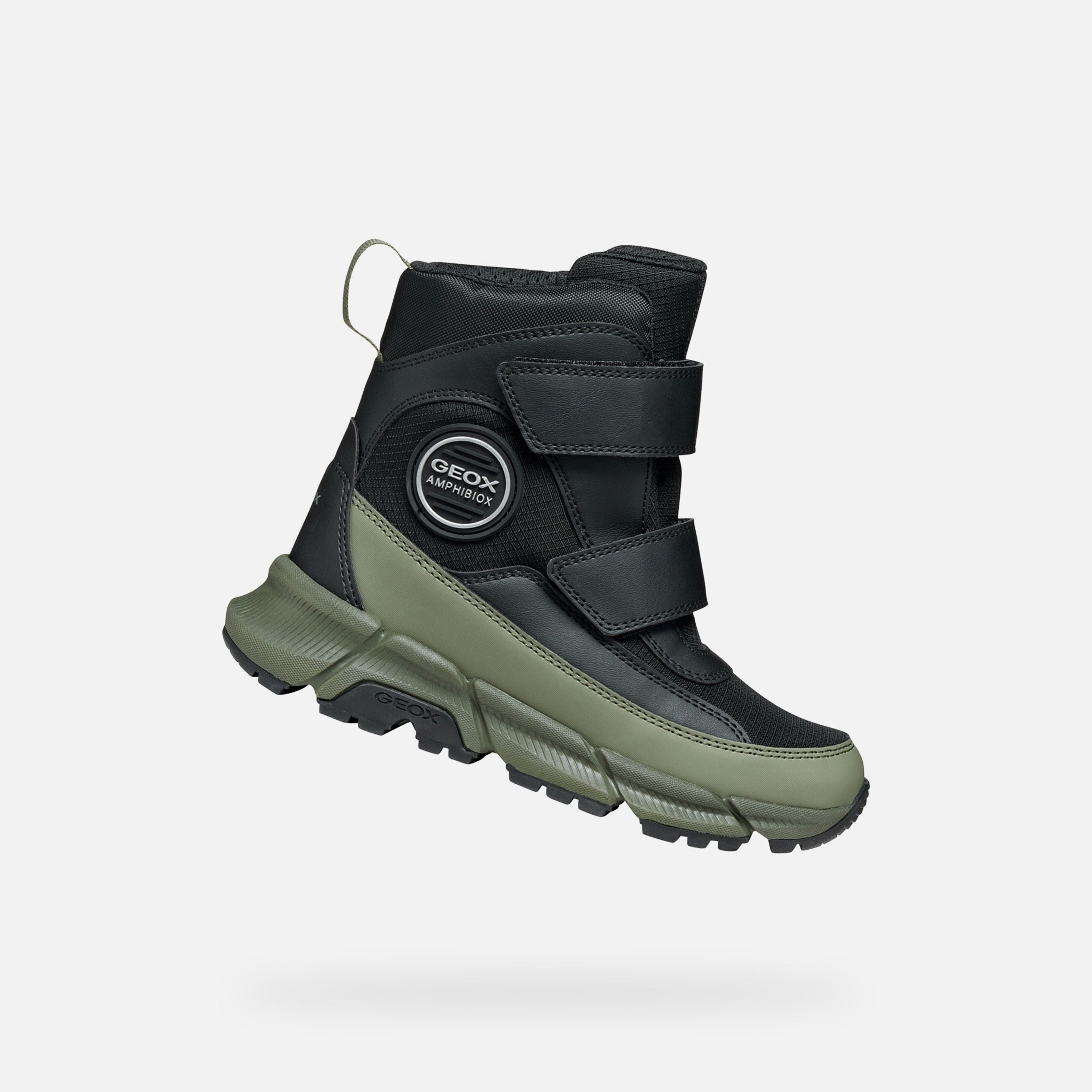 Zelená chlapčenská členková obuv Geox Flexyper Plus - 001