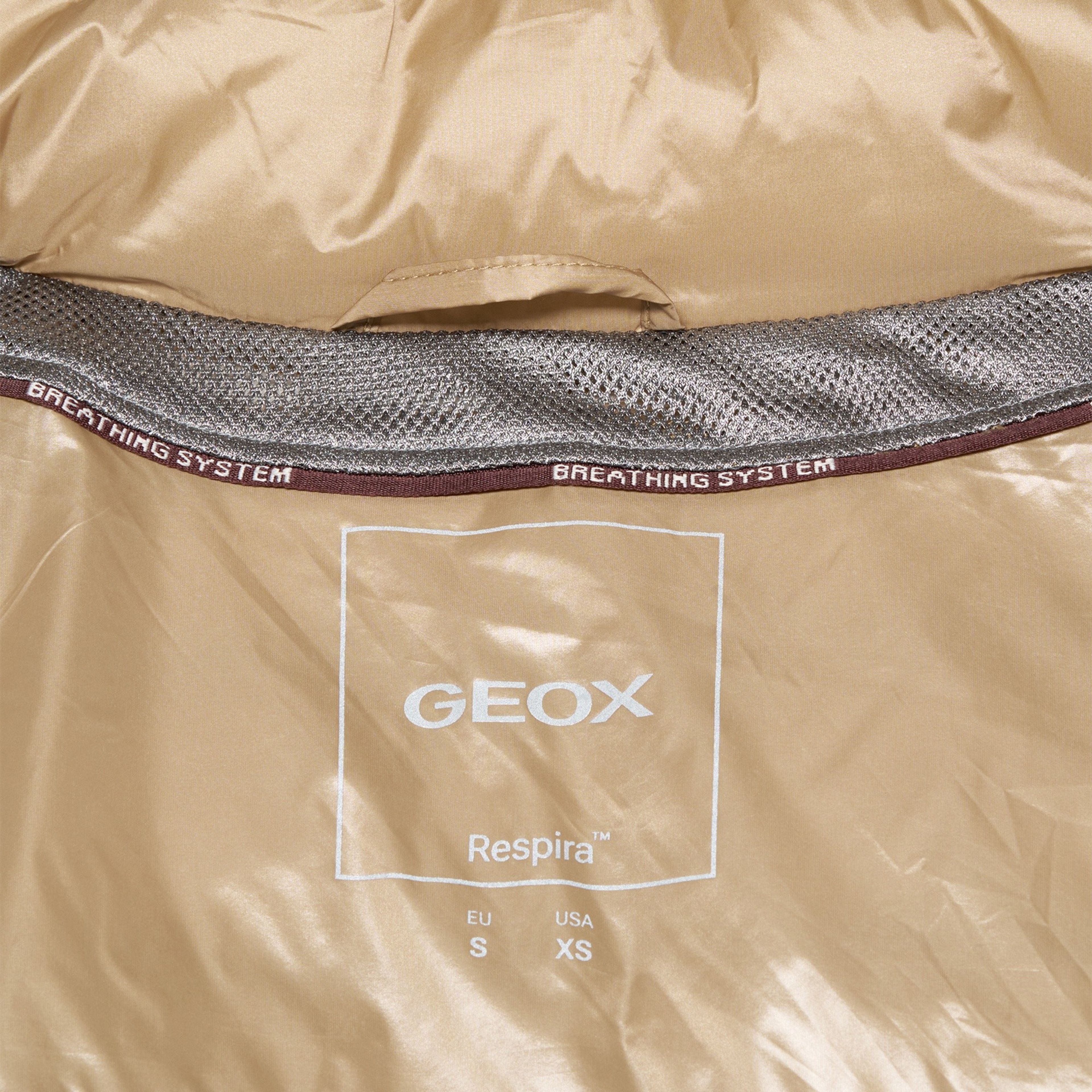 Béžová dámská péřová bunda Geox Jaysen - 010
