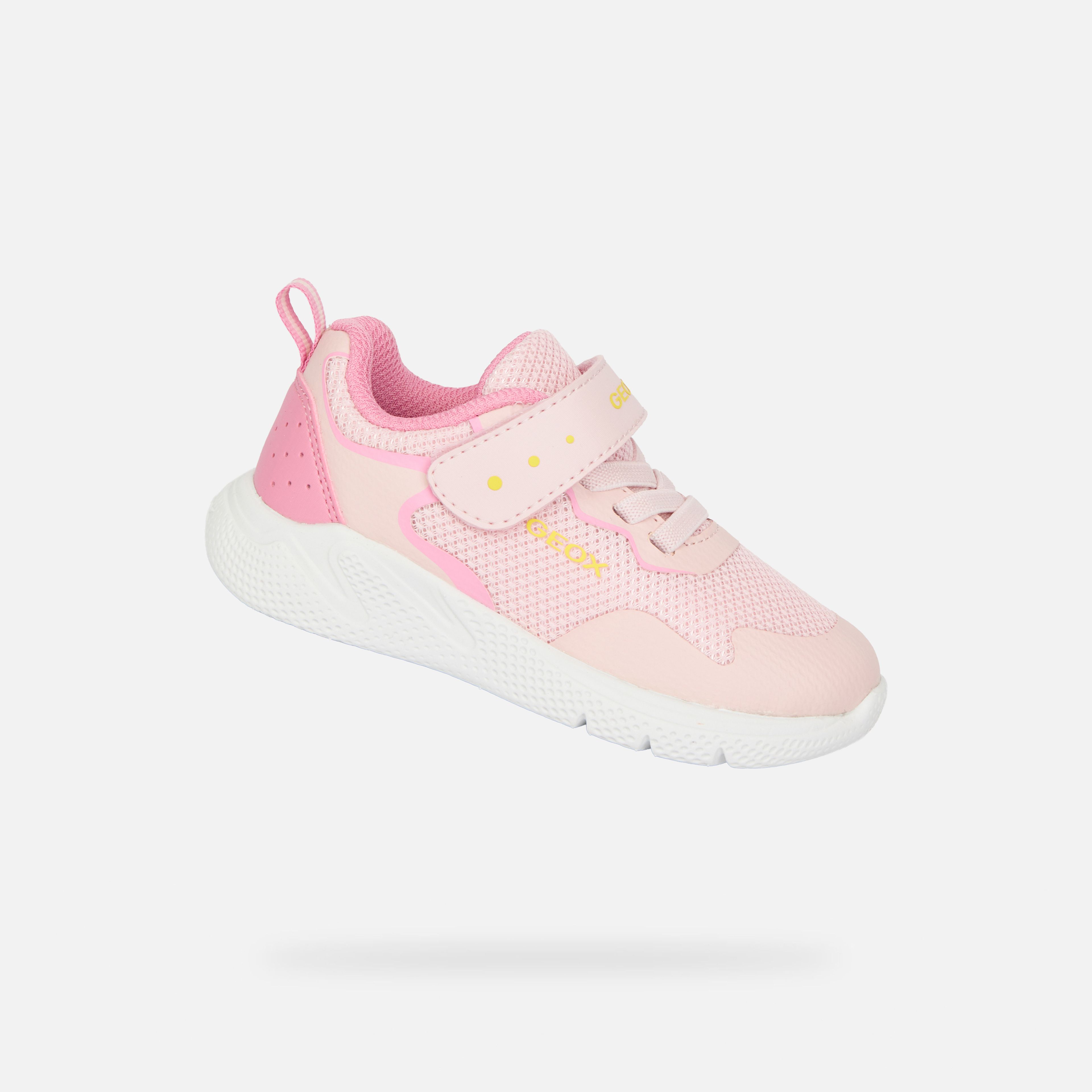 Svetloružové dievčenské tenisky Geox Sprintye