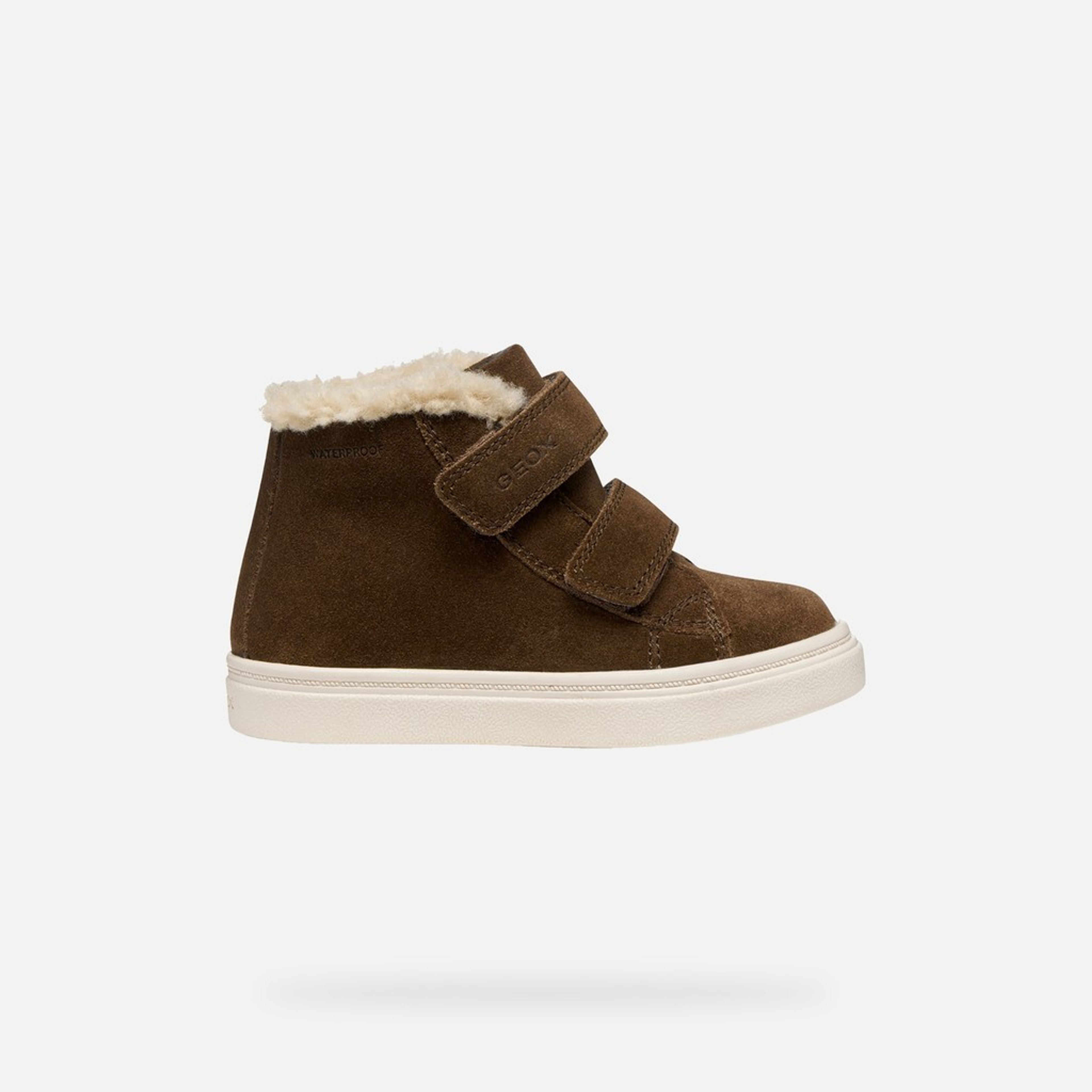 Sneakers maro închis pentru băieți Geox Nashik WPF - 002