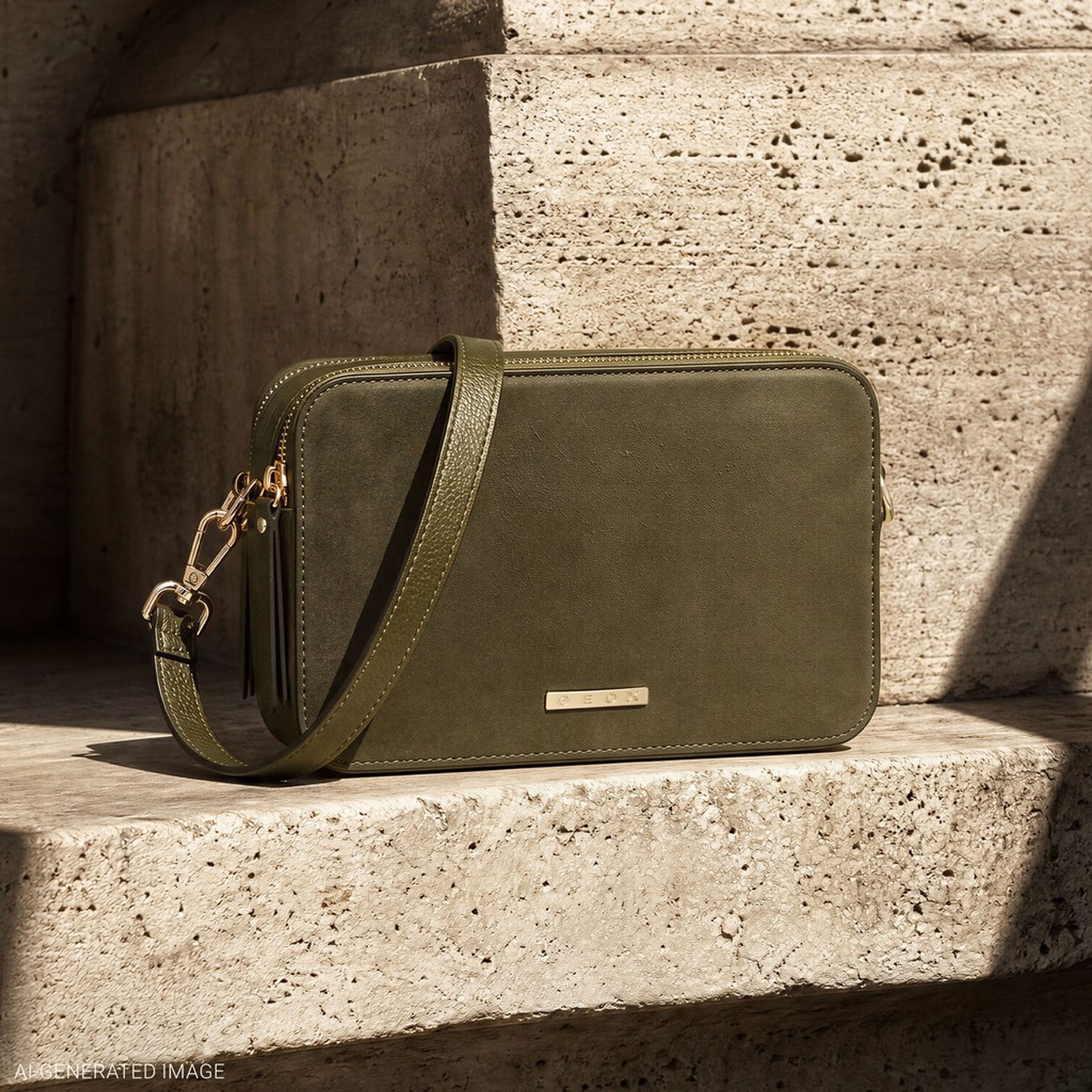 Khaki dámská kabelka Geox Norize - 007