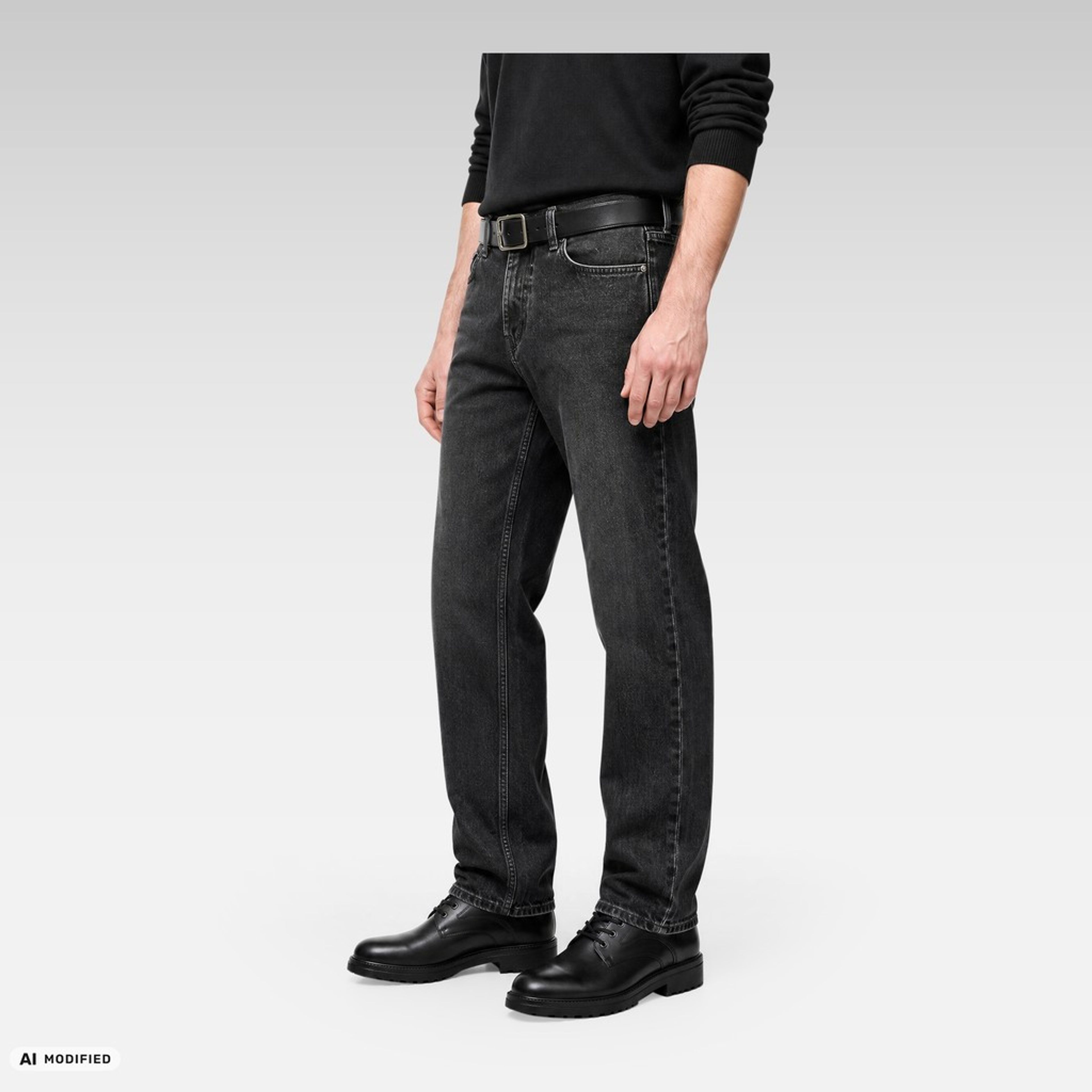 Czarne męskie buty za kostkę Geox Lagorai + Grip B A - 010