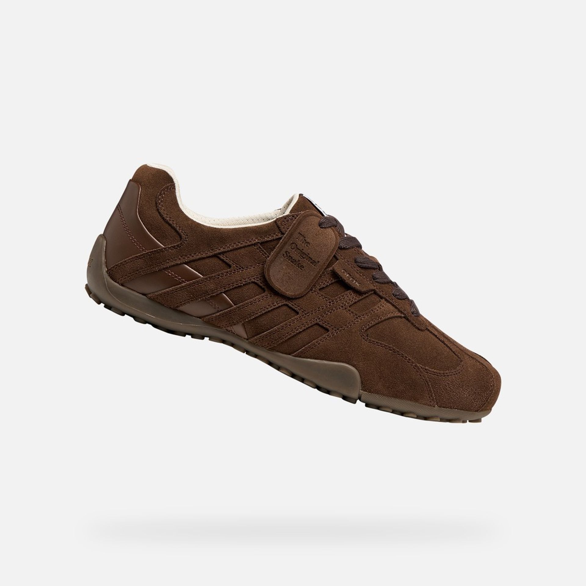 Sneakers maro închis pentru bărbați Geox Snake - 001