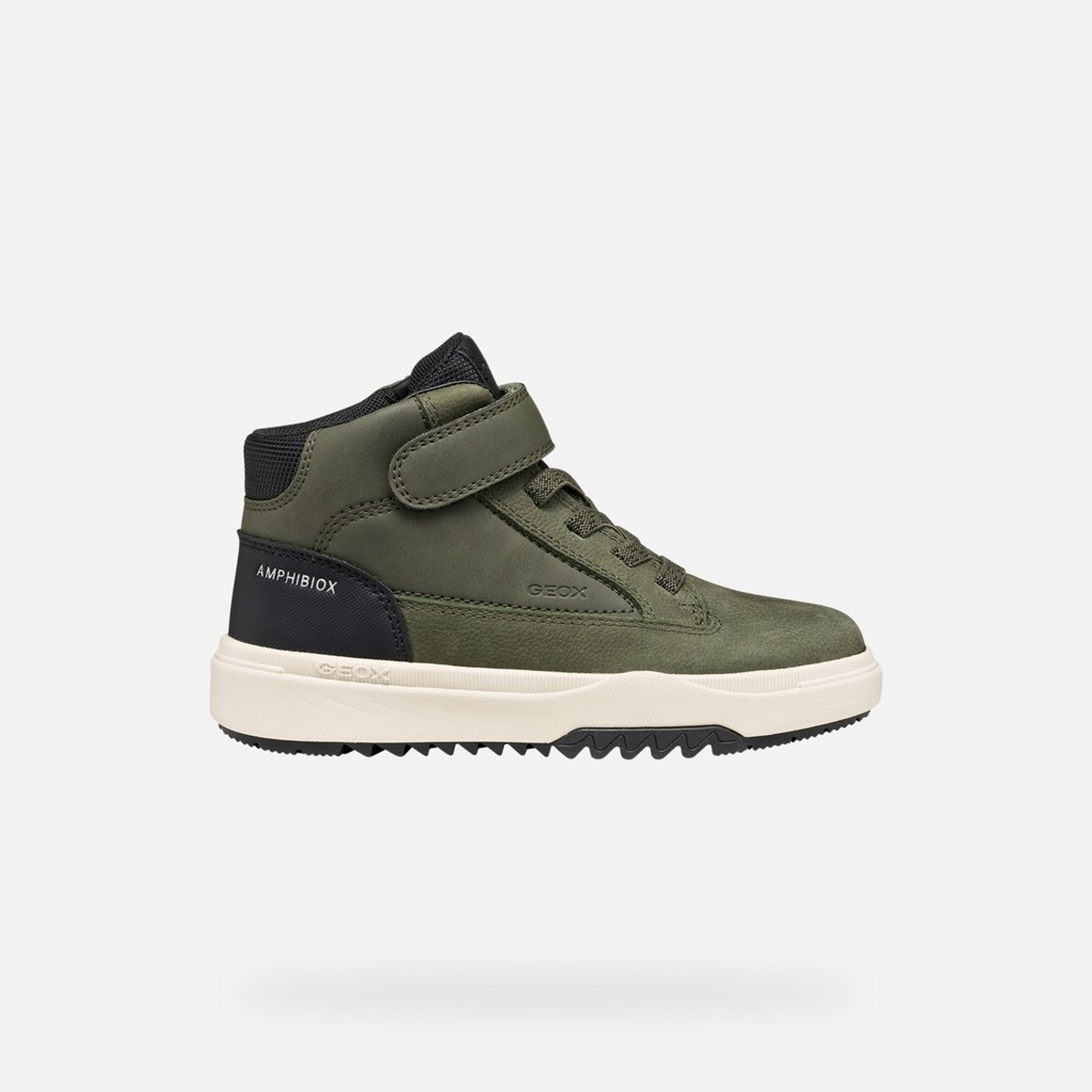 Khaki chlapčenská členková obuv Geox Bunshee B ABX - 002