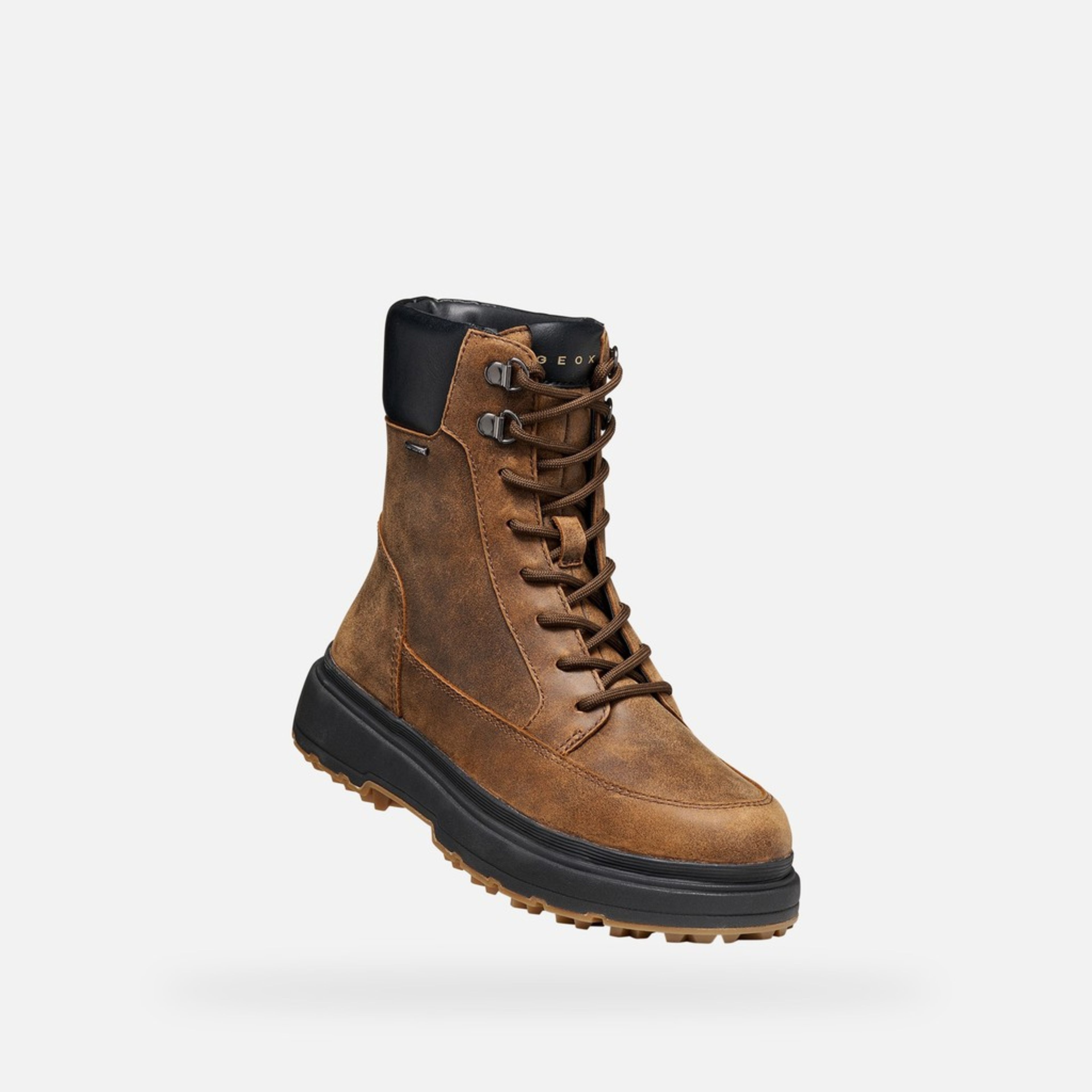 Tmavě hnědá dámská kotníková obuv Geox Lamidie - 005